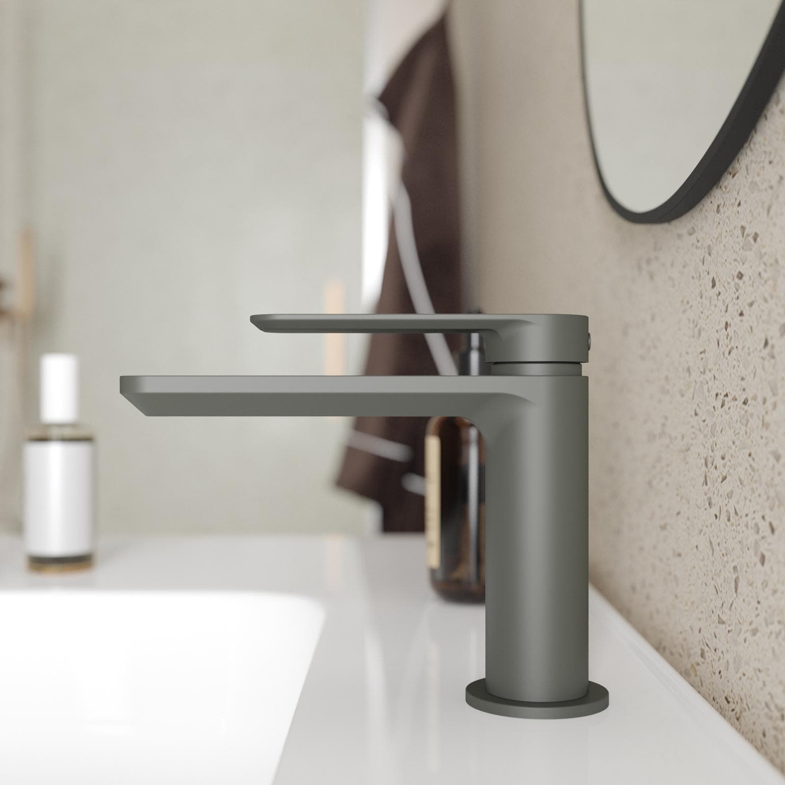 Miscelatore lavabo in ottone fango - Fusion