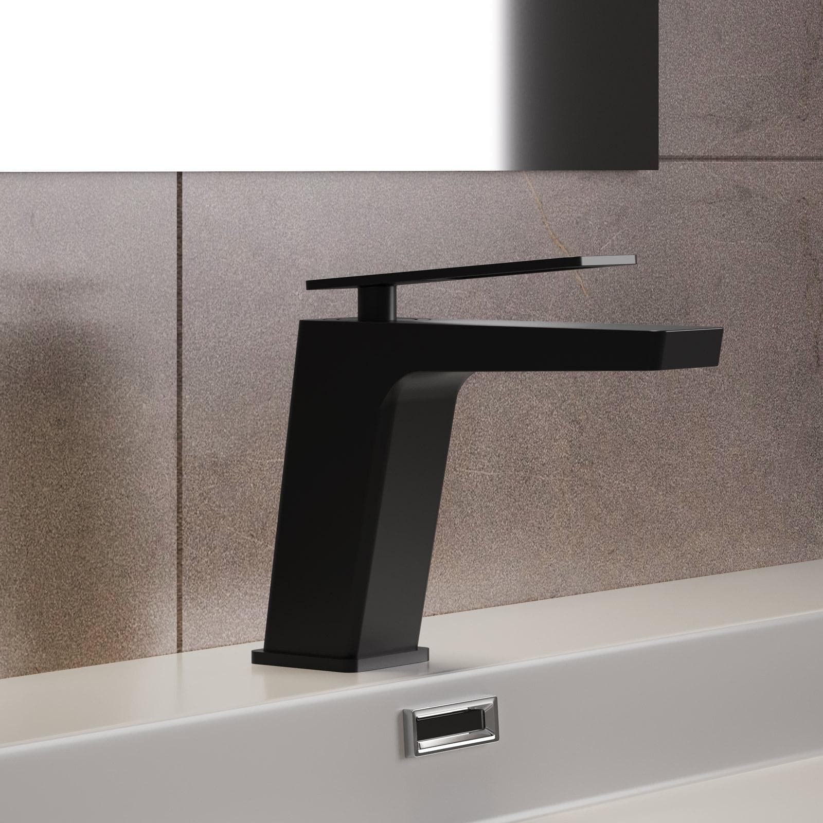 Miscelatore lavabo in ottone nero opaco - Thano