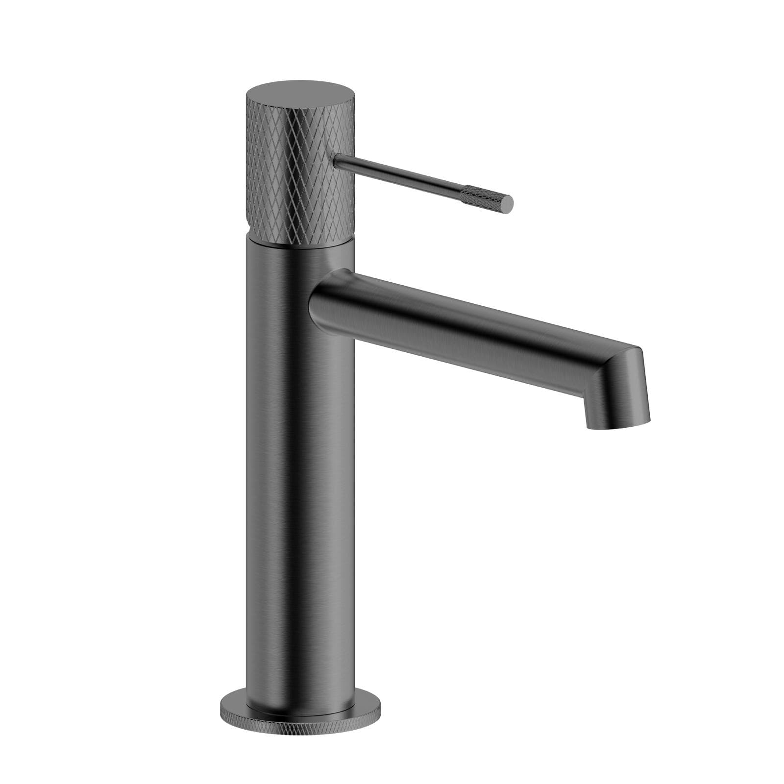 Miscelatore lavabo in ottone nero spazzolato anti-impronta - Crystal