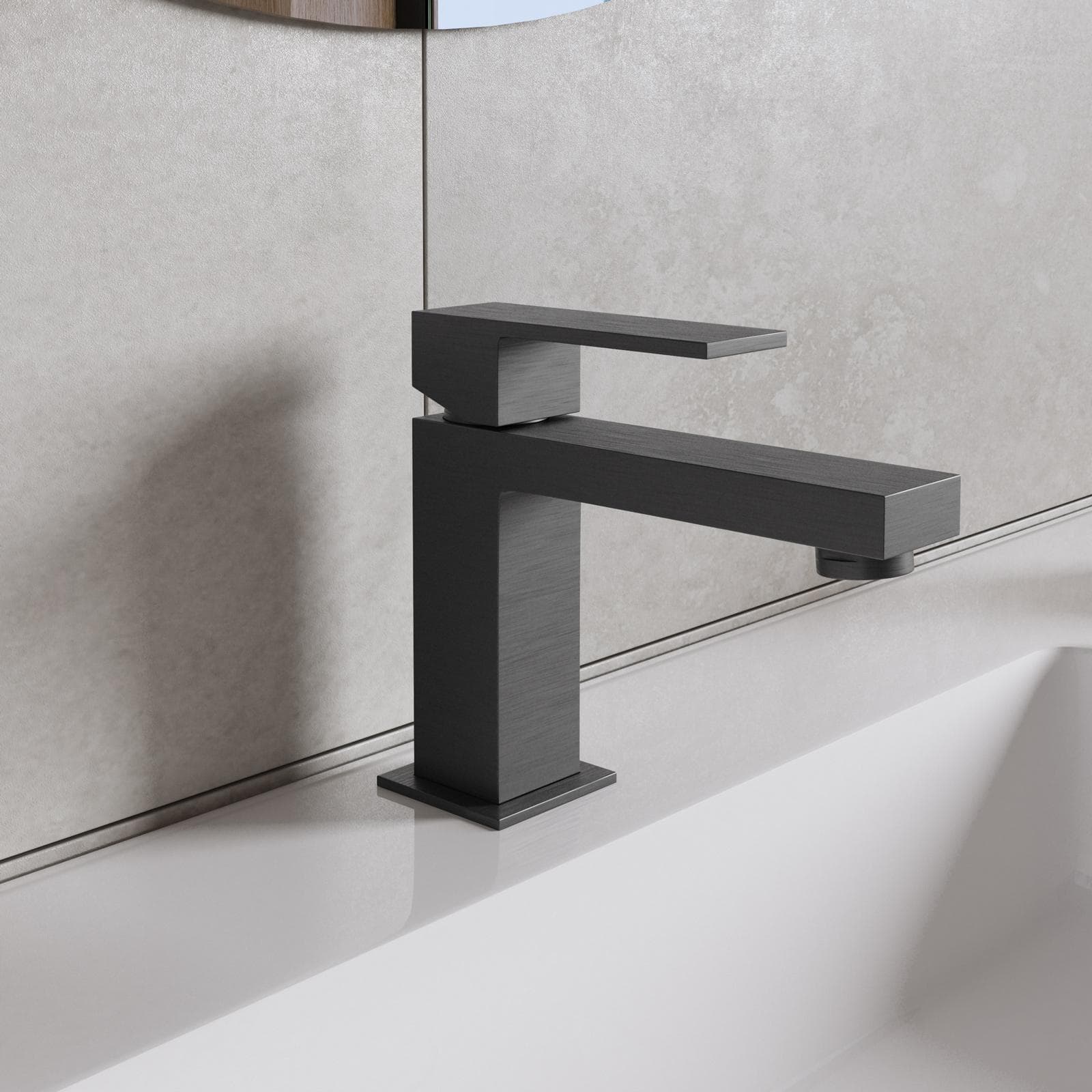 Miscelatore lavabo in ottone nero spazzolato - Tiamat