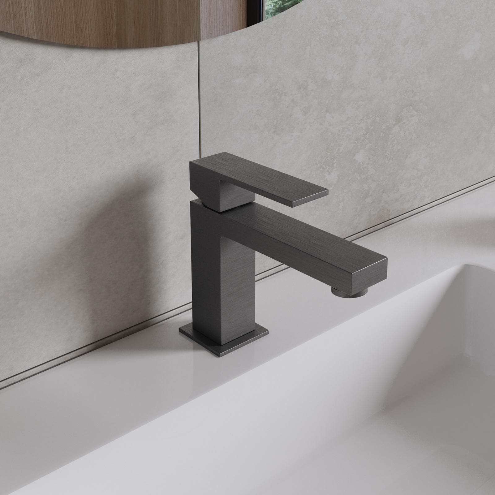 Miscelatore lavabo in ottone nero spazzolato - Tiamat