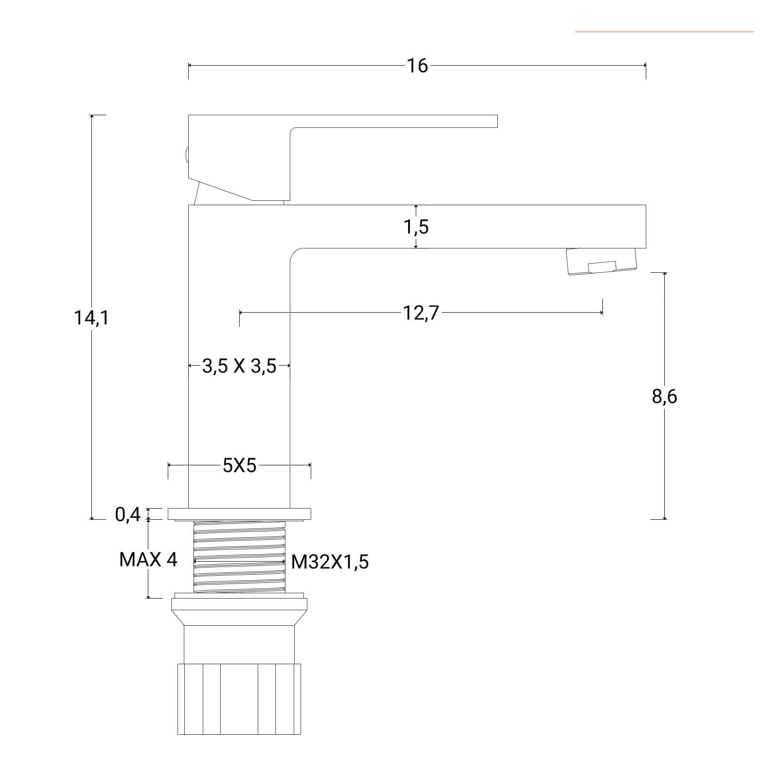Miscelatore lavabo in ottone nero spazzolato - Tiamat