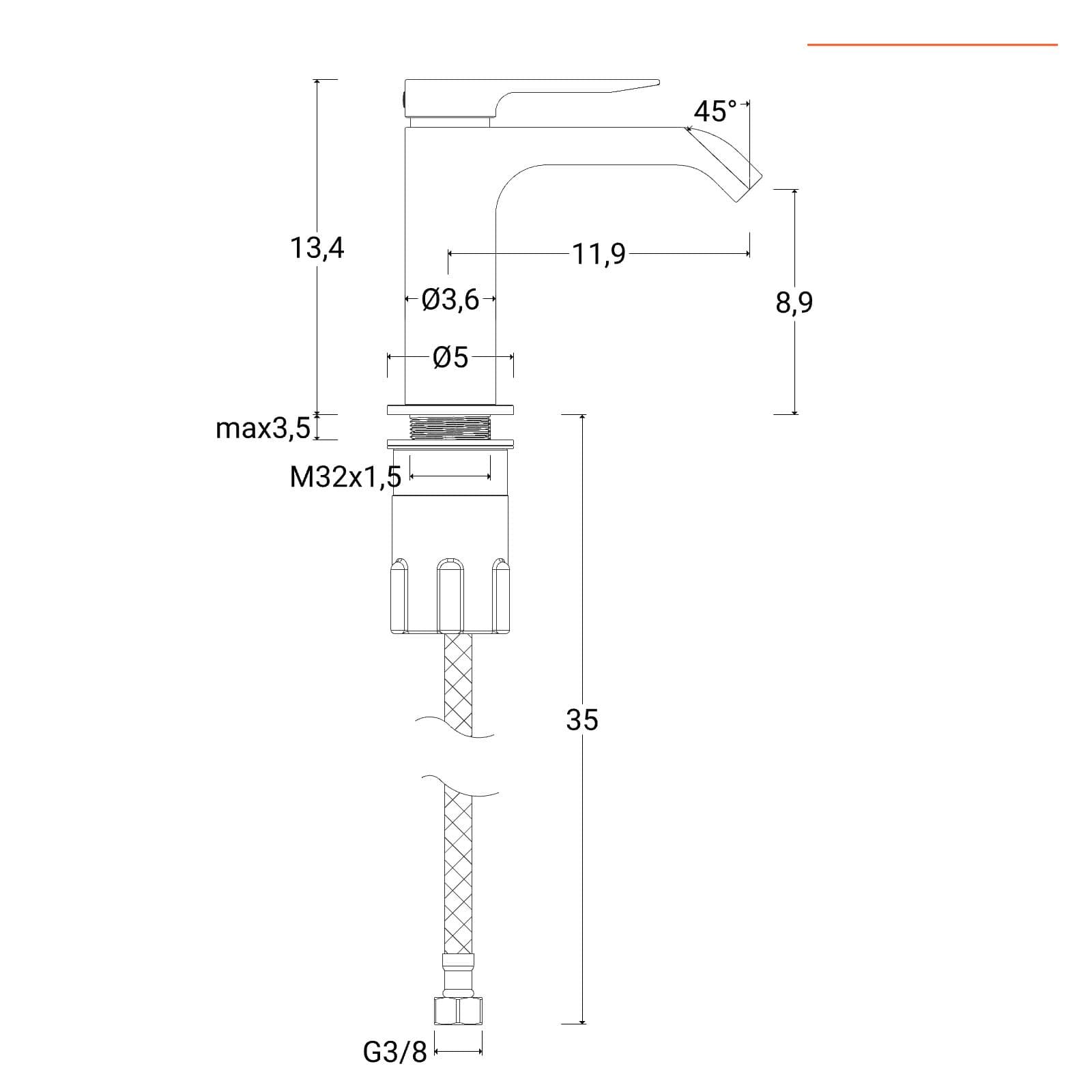 Miscelatore lavabo in ottone spazzolato – Iota