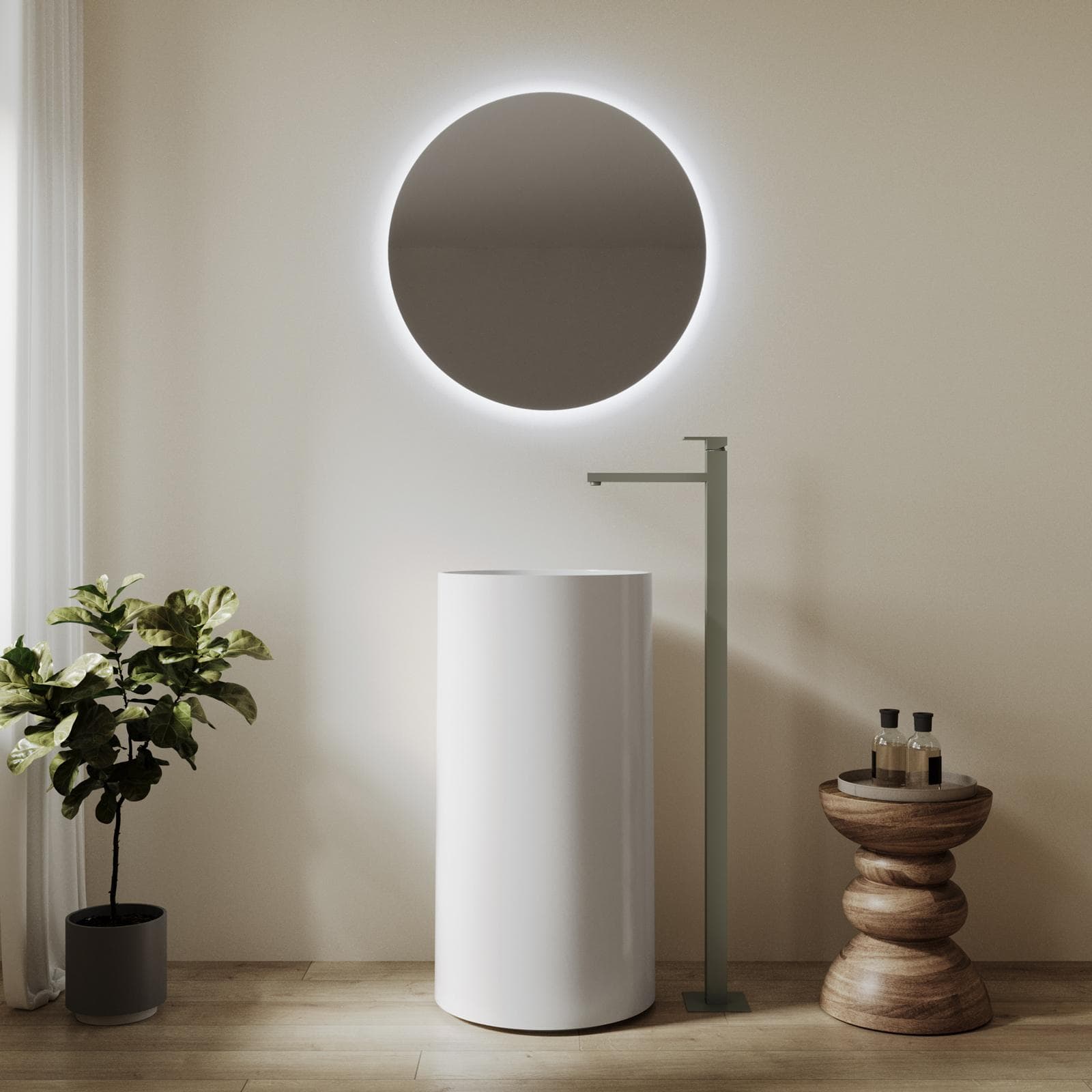 Miscelatore lavabo lavabo freestanding fango - Kyria