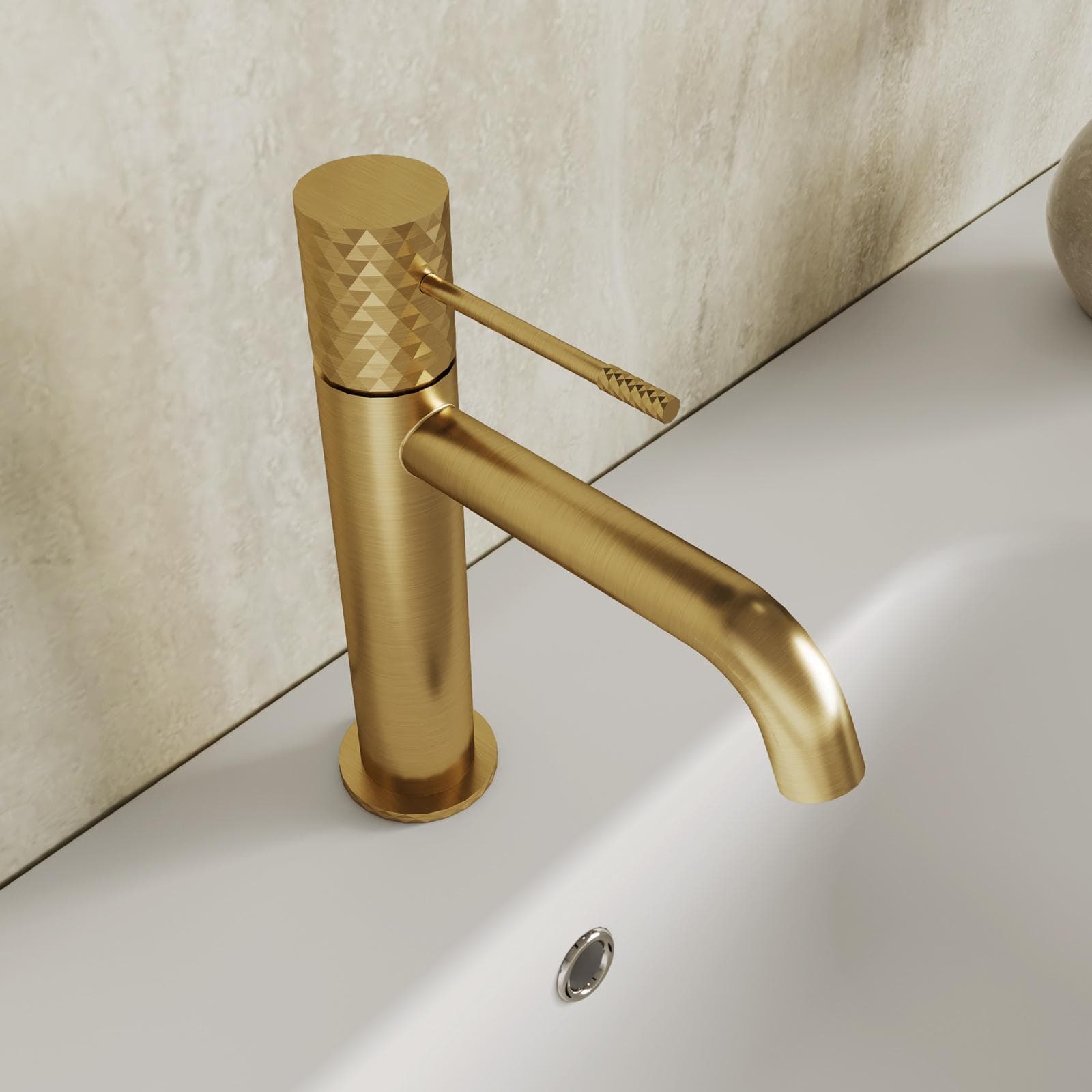 Miscelatore lavabo oro spazzolato anti-impronta - Fear