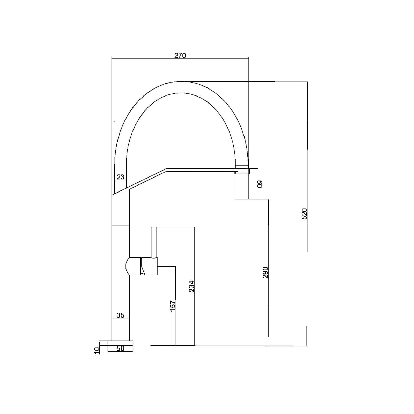 Miscelatore lavello in acciaio inox 316 - Naly