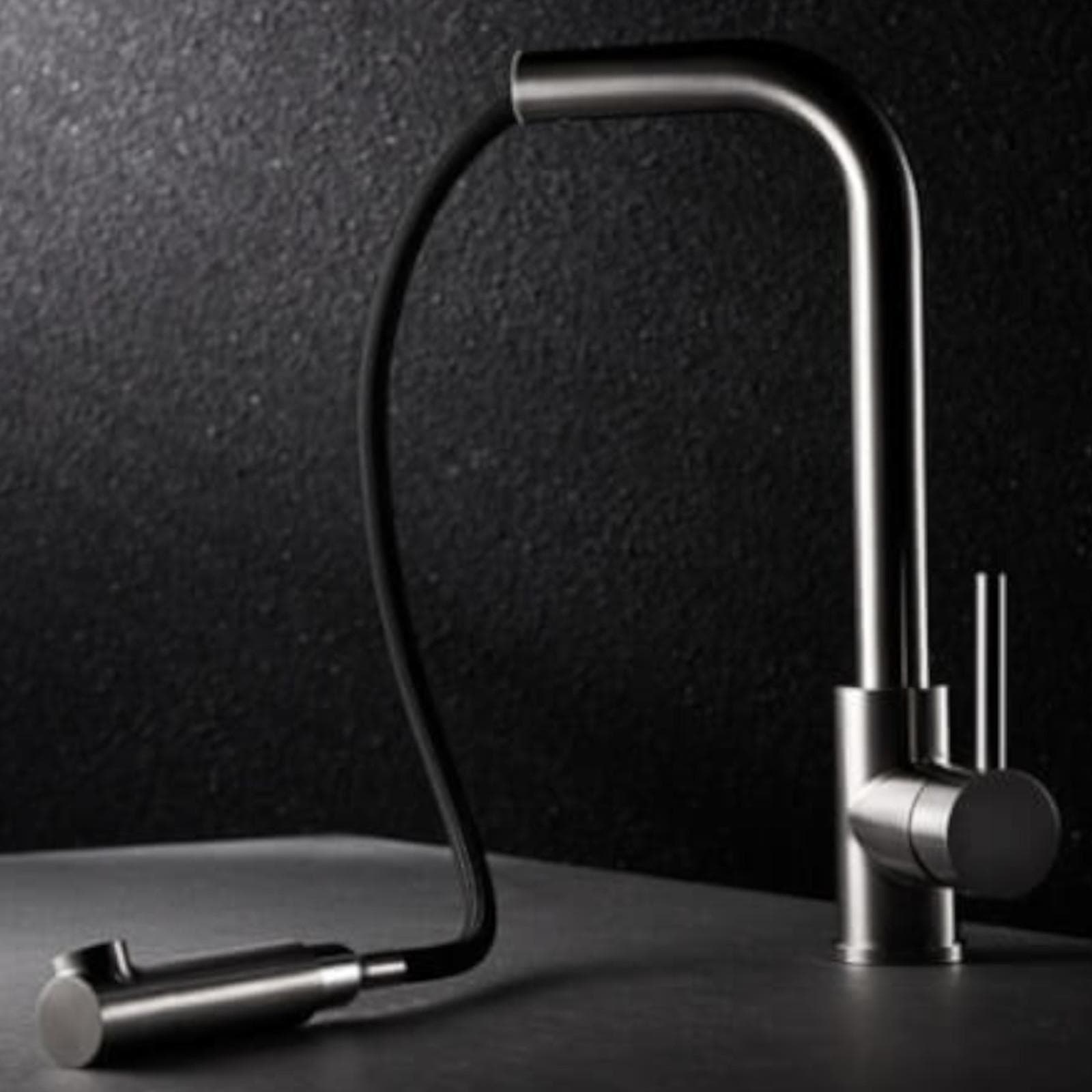 Miscelatore lavello in acciaio inox cromato con doccetta estraibile - Hyped
