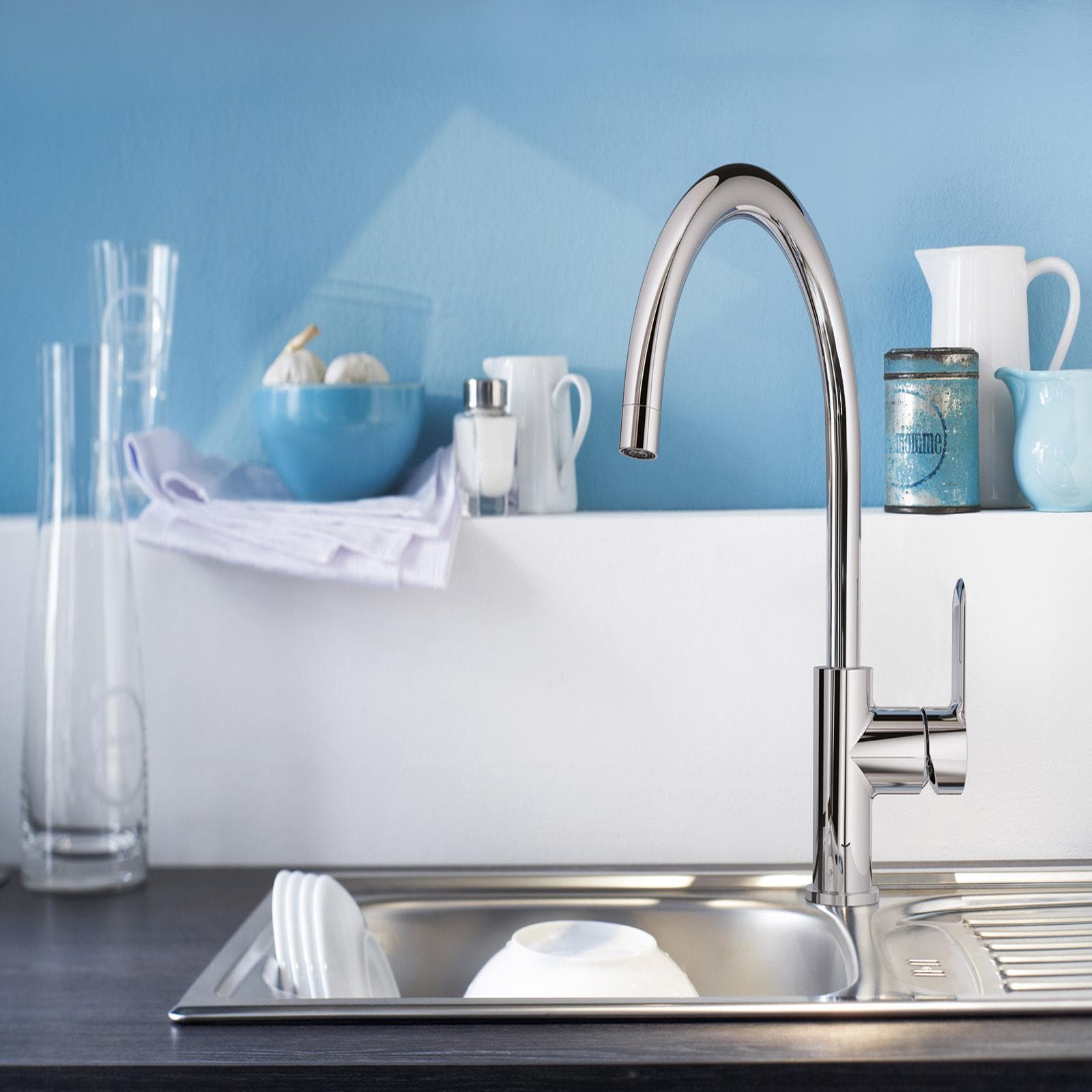 Miscelatore monocomando per lavello Grohe Bau Edge