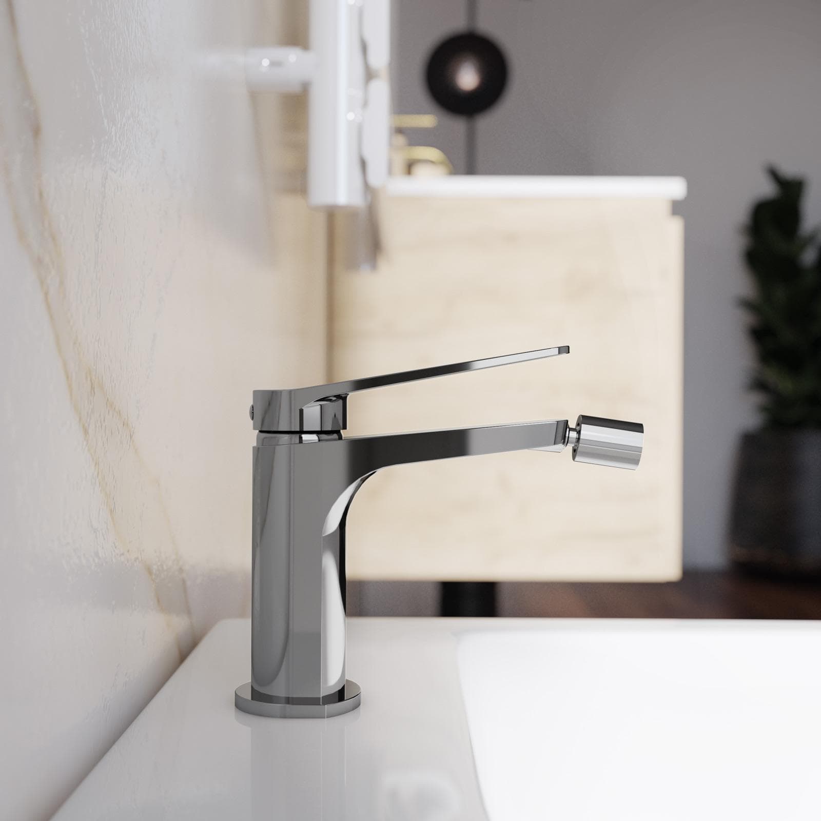 Miscelatore per bidet in ottone cromo - Nocta