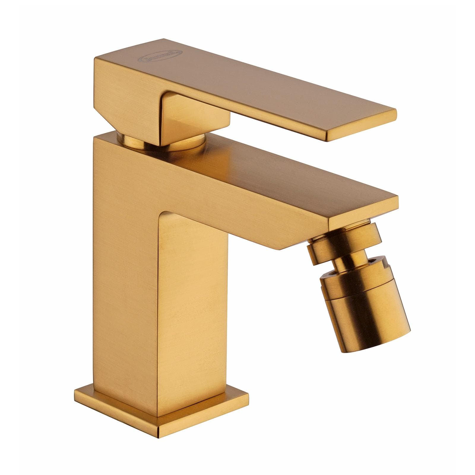 Miscelatore per bidet in ottone finitura oro per piletta click clack Jacuzzi - Rubinetteria Linea Crux