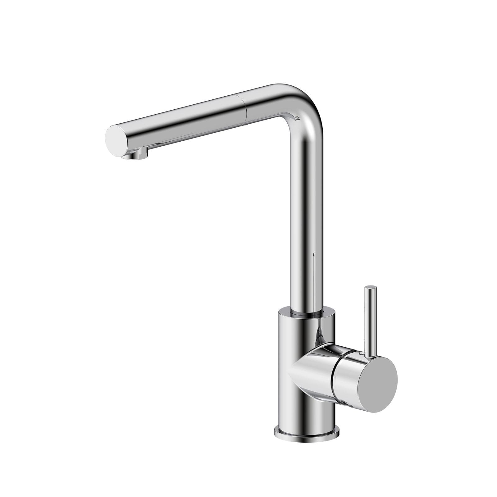 Miscelatore per lavello con doccia estraibile in ottone finitura cromo - Spira
