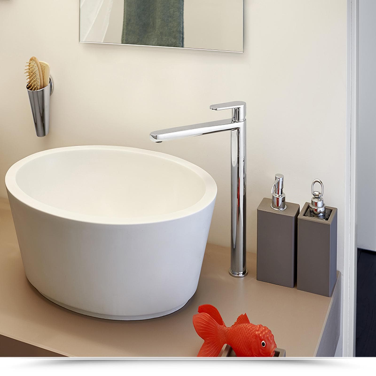 Miscelatore lavabo prolungato senza scarico cromato - Candy di Paffoni