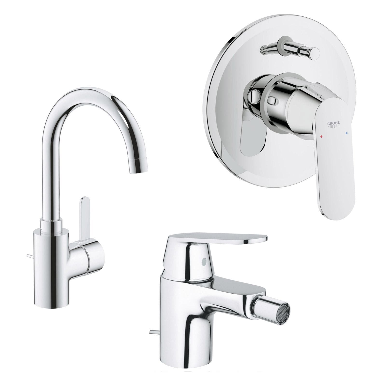 Miscelatori Eurosmart Cosmopolitan GROHE lavabo L + bidet + doccia 2 uscite