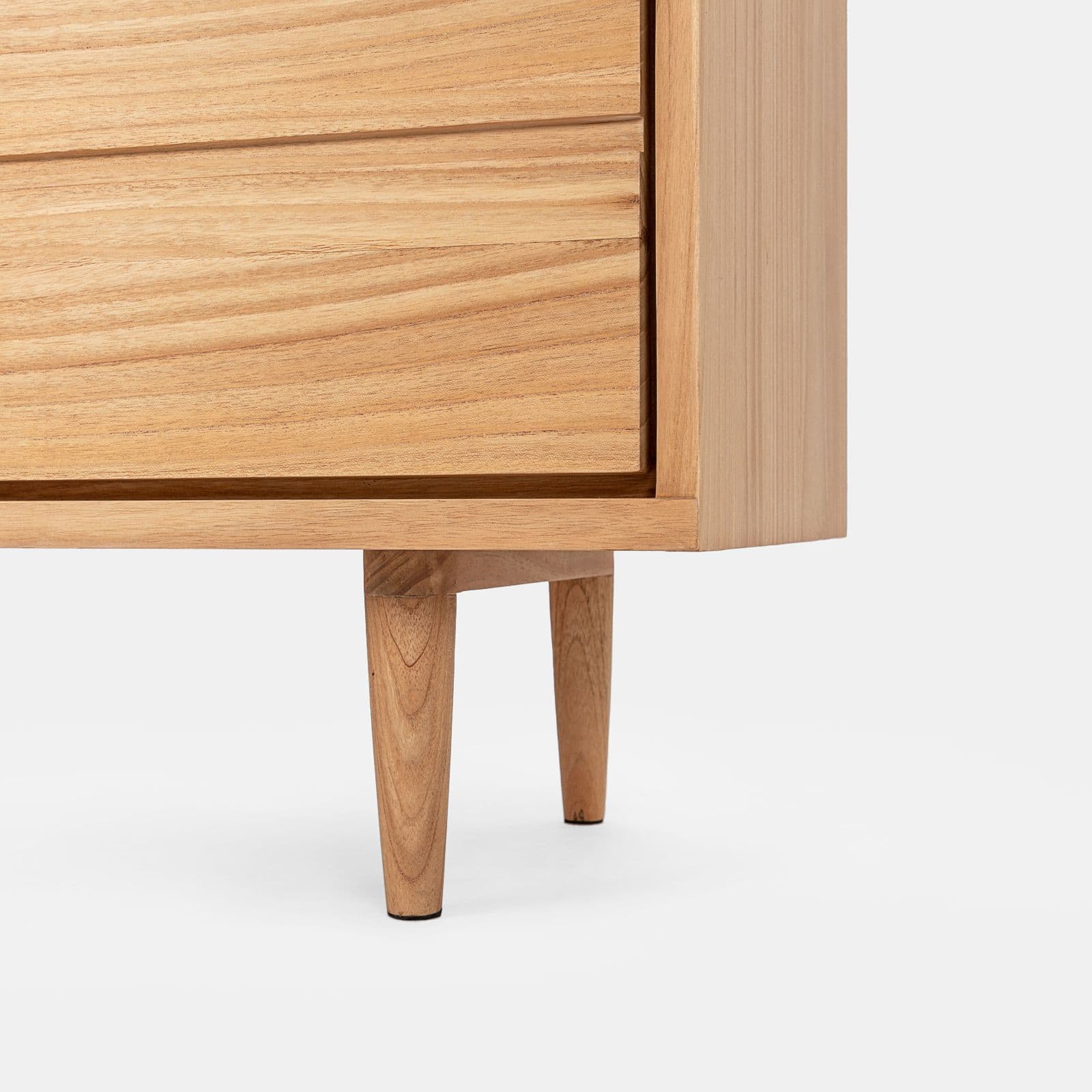 Mobile a terra 120 cm con 2 ante e cassetti in legno di mindi - Juana