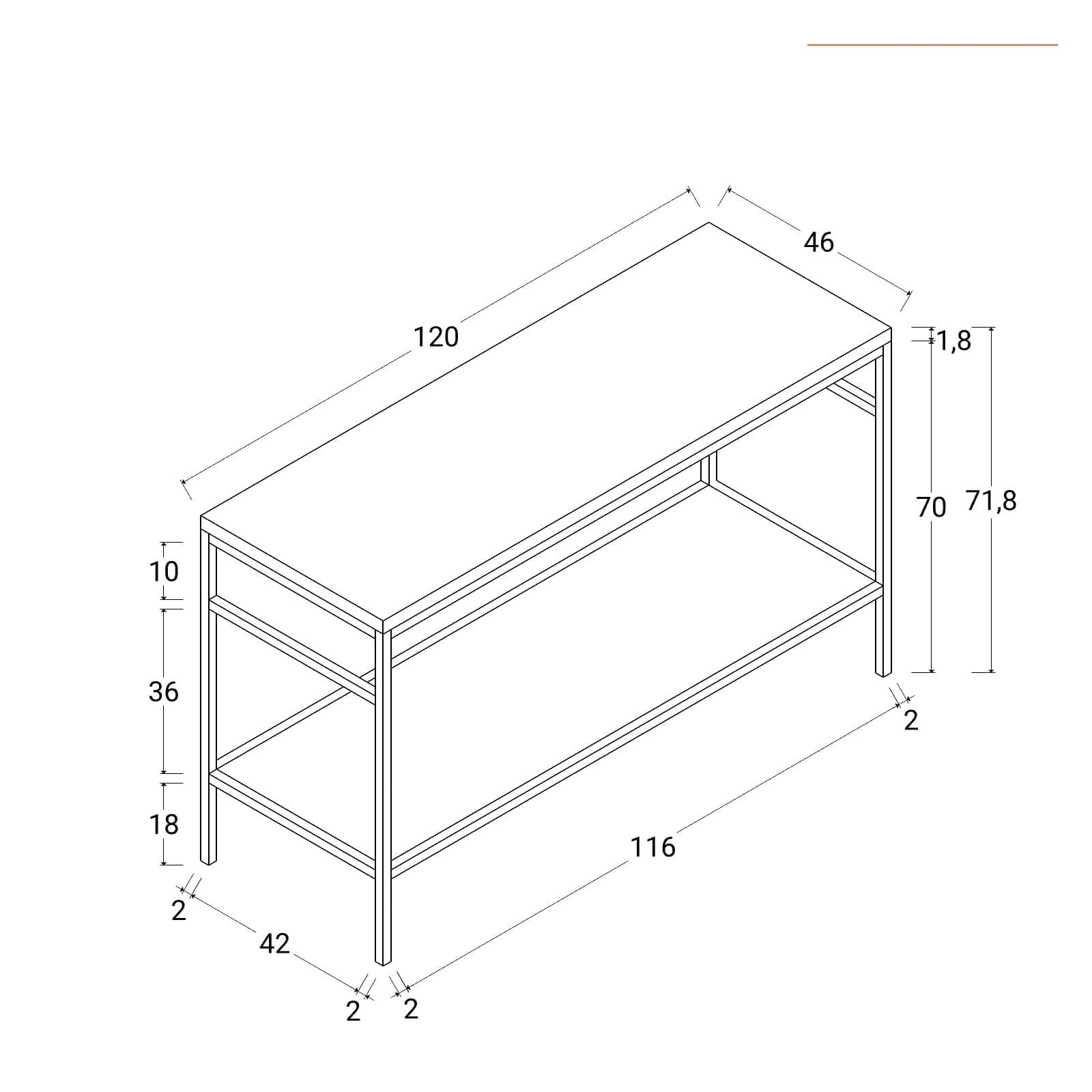 Mobile bagno a terra 120 cm portalavabo nero spazzolato e rovere con specchio - Axis