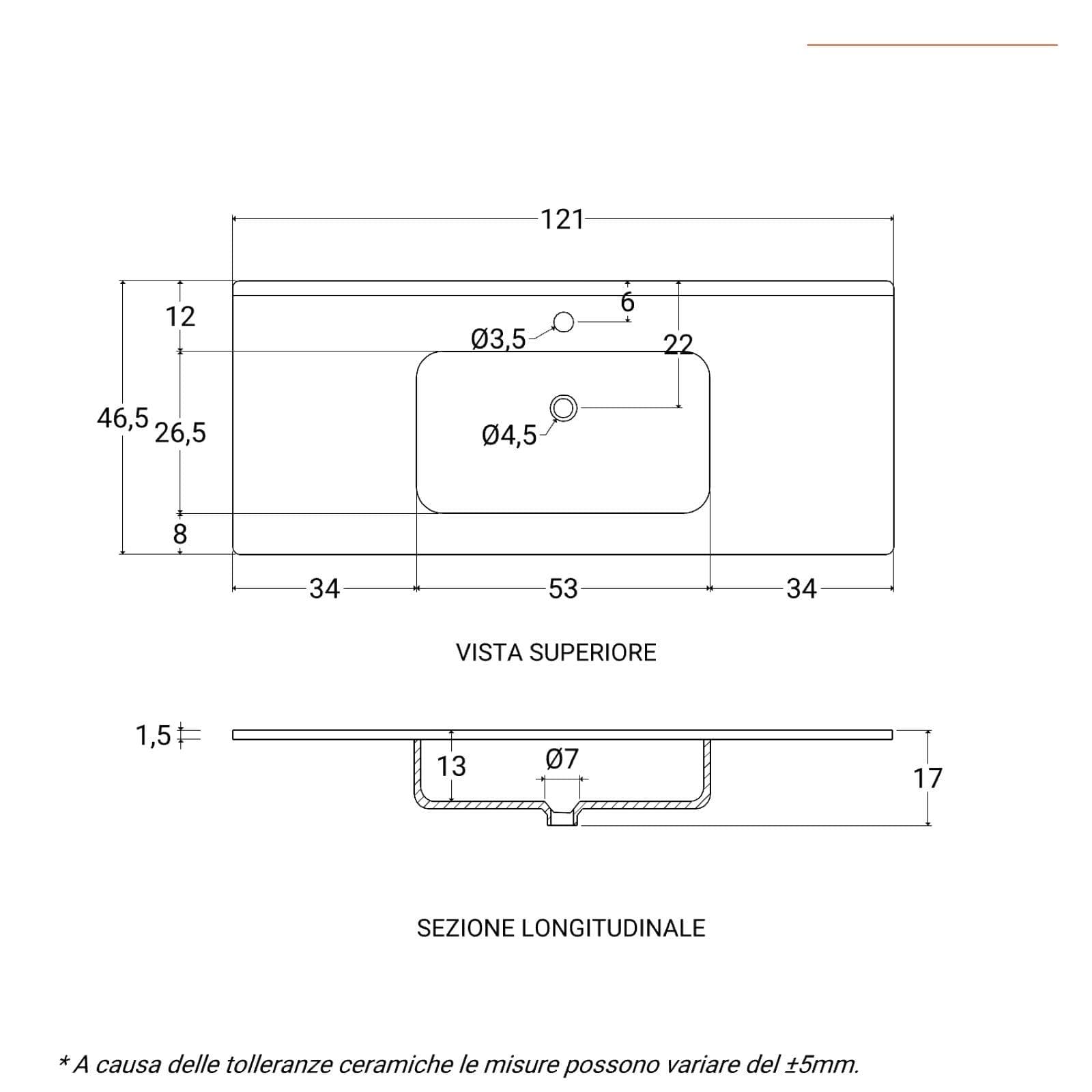 Mobile bagno a terra 120 cm nero opaco con lavabo integrato e specchio - Axis