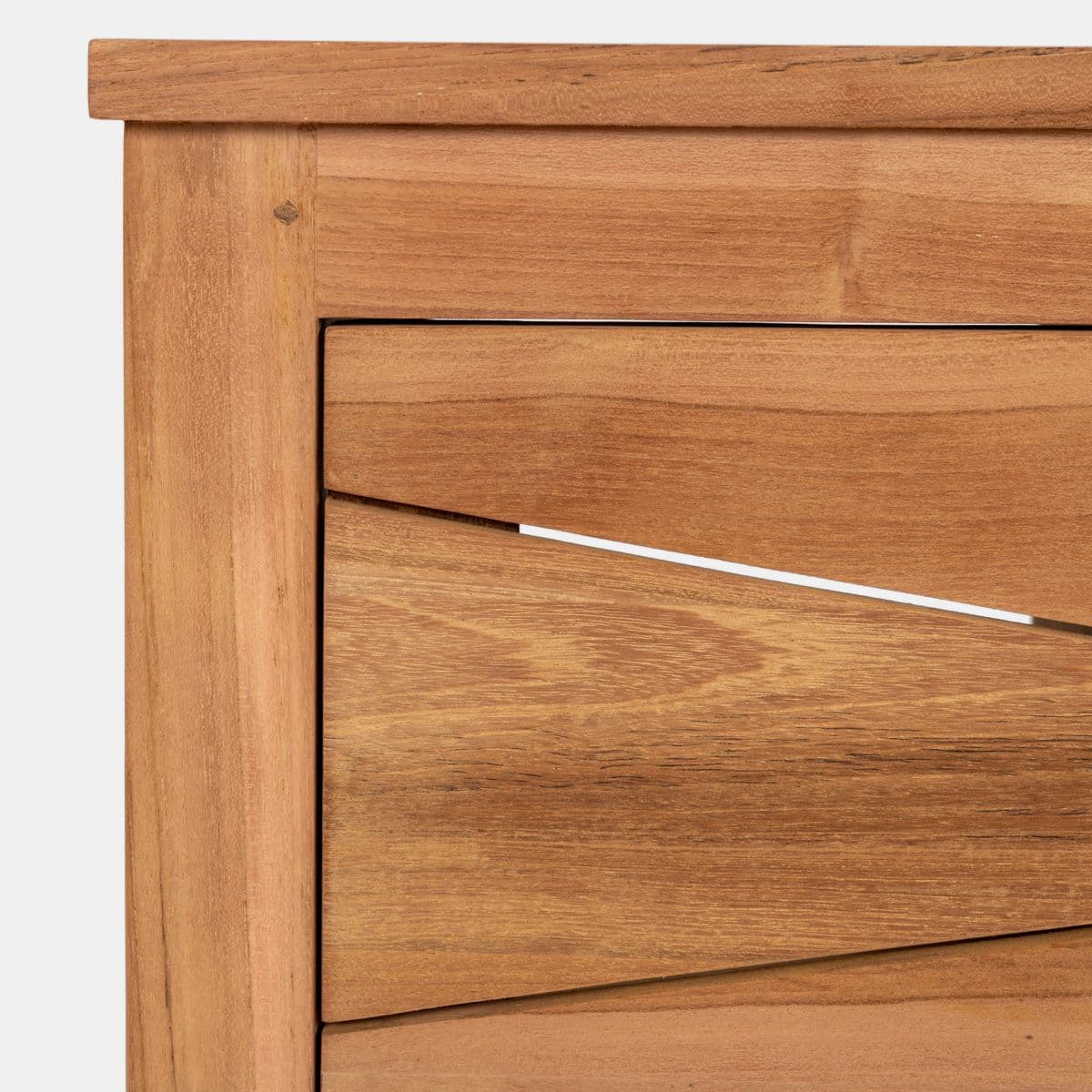 Mobile bagno portalavabo 100 cm con 2 ante in teak naturale - Beyan