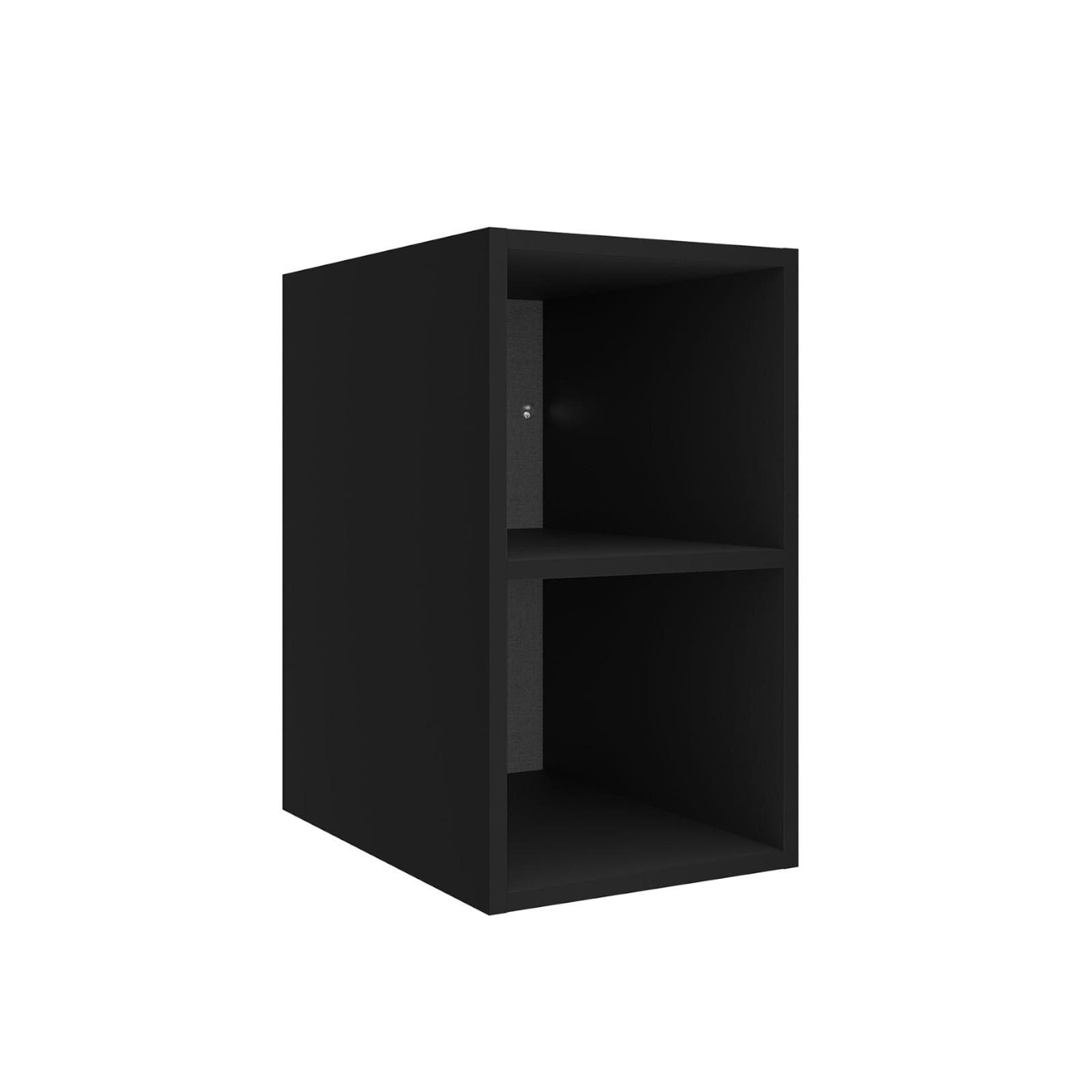 Mobile bagno portalavabo 90 cm rovere gold con vano a giorno nero opaco e specchio - Anami