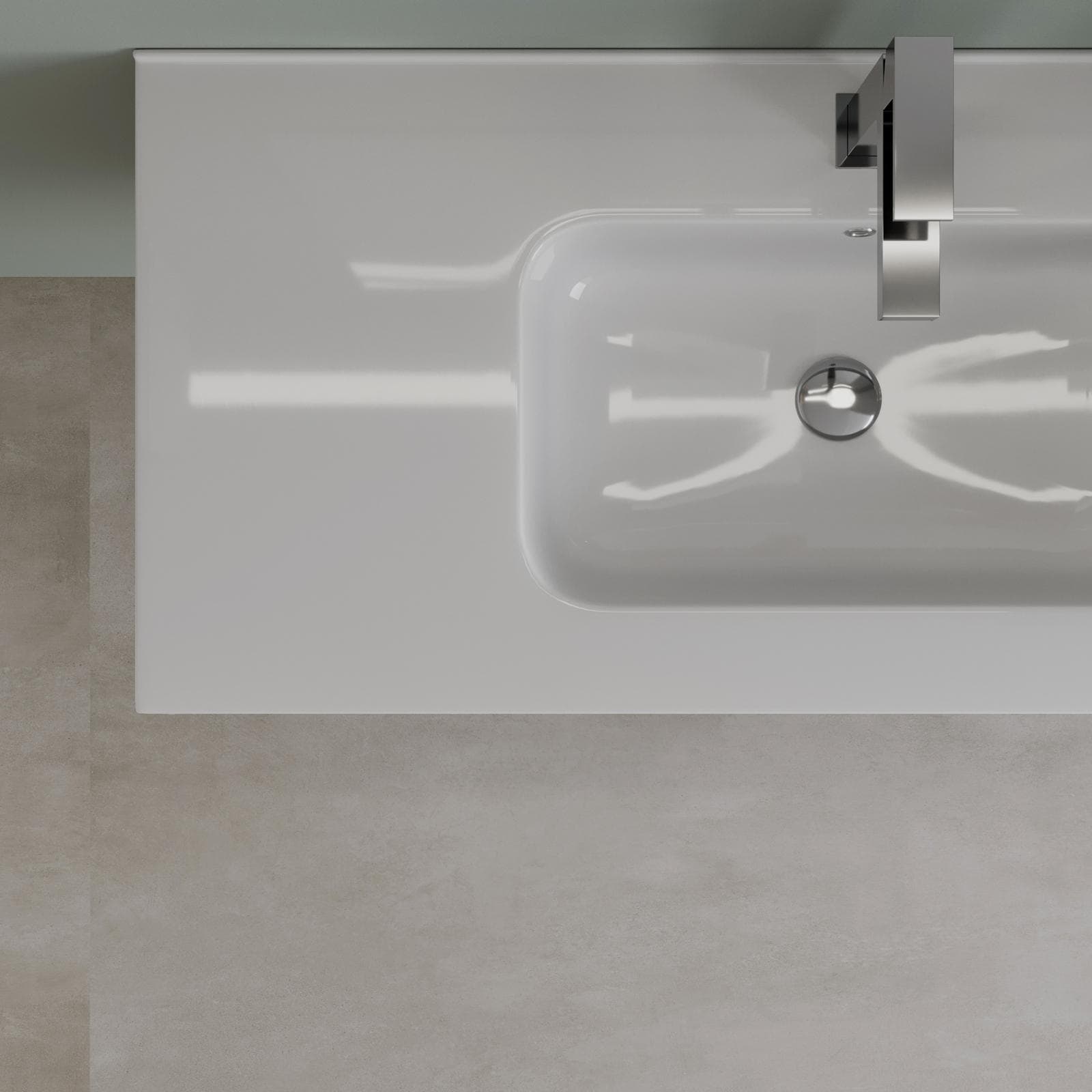 Mobile bagno sospeso 100 cm rovere gold con lavabo e specchio - Agave
