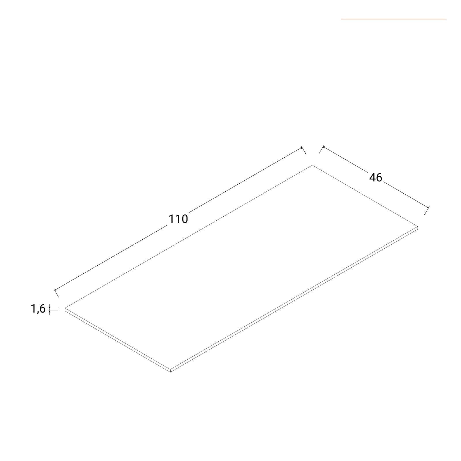 Mobile bagno sospeso 110 cm white satinato con vano reversibile e top con specchio - Anami