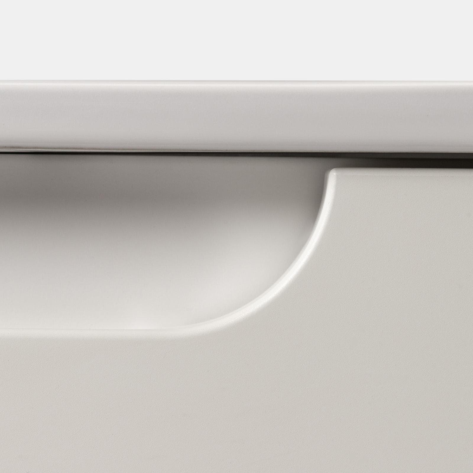 Mobile bagno sospeso 120 cm bianco opaco sx con lavabo integrato e specchio - Sleek