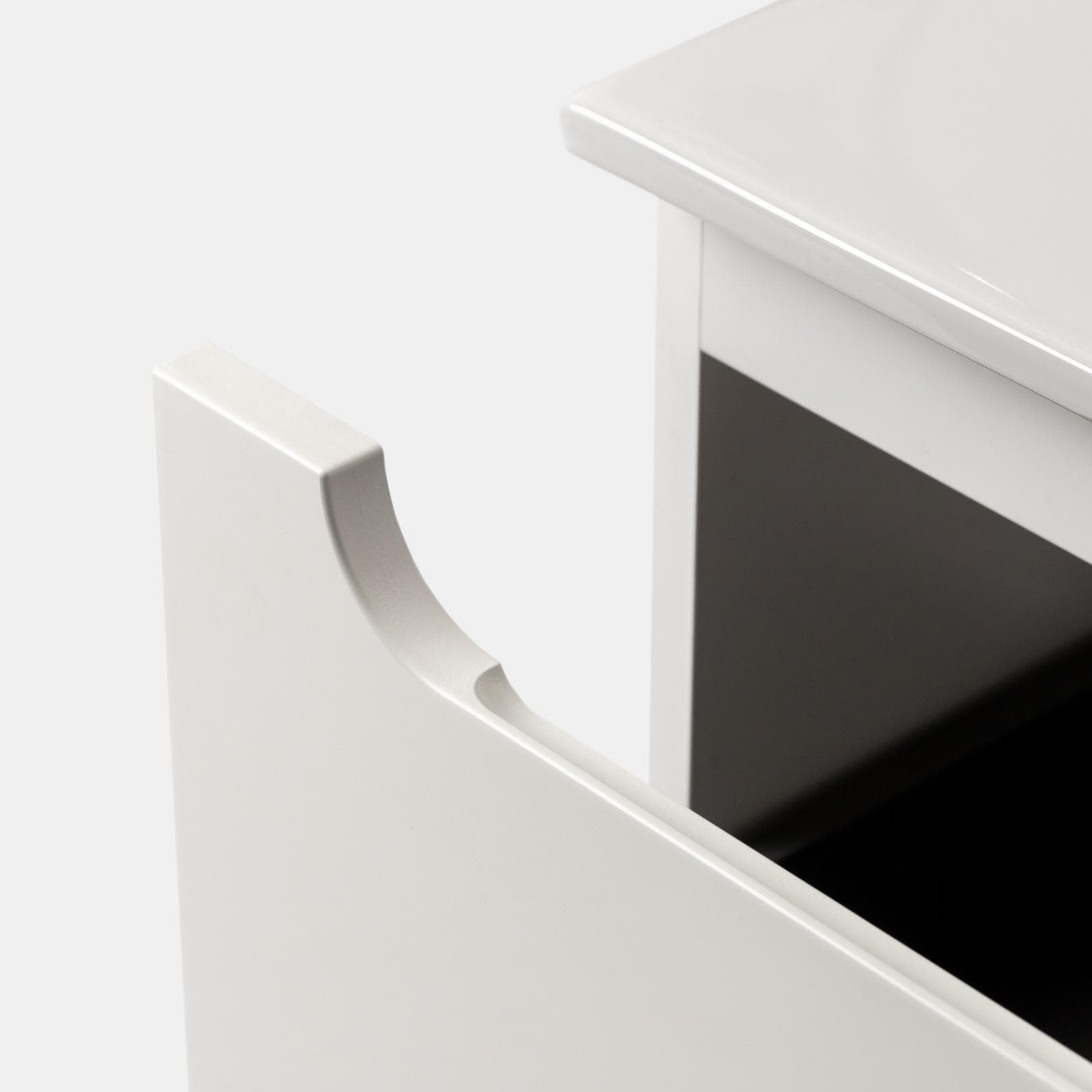 Mobile bagno sospeso 120 cm bianco opaco sx con lavabo integrato e specchio - Sleek