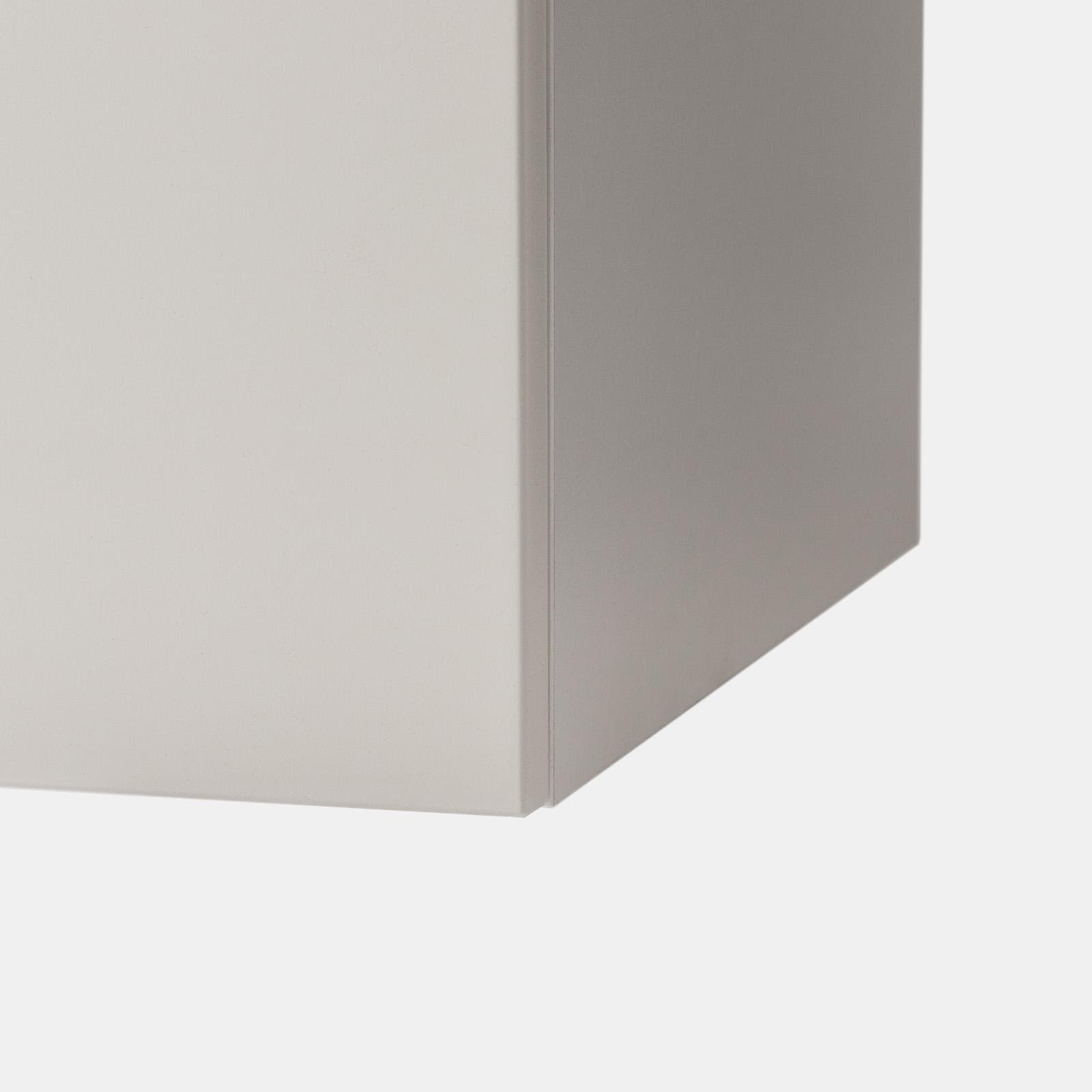 Mobile bagno sospeso 120 cm bianco opaco sx con lavabo integrato e specchio - Sleek