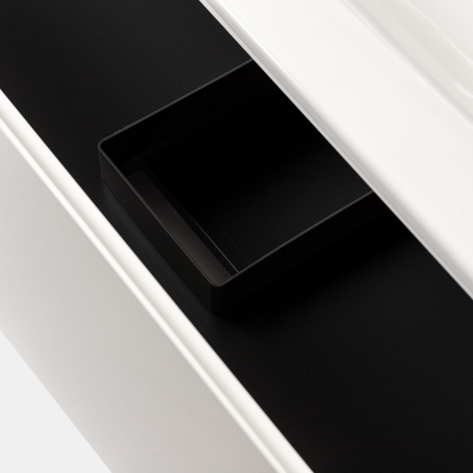 Mobile bagno sospeso 120 cm bianco opaco sx con lavabo integrato e specchio - Sleek
