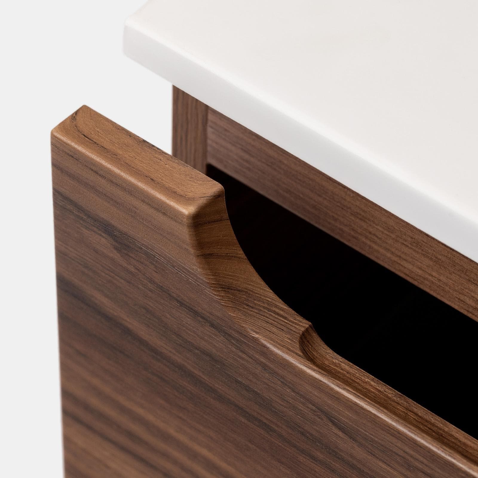 Mobile bagno sospeso 120 cm rovere deciso con lavabo integrato e specchio - Sleek