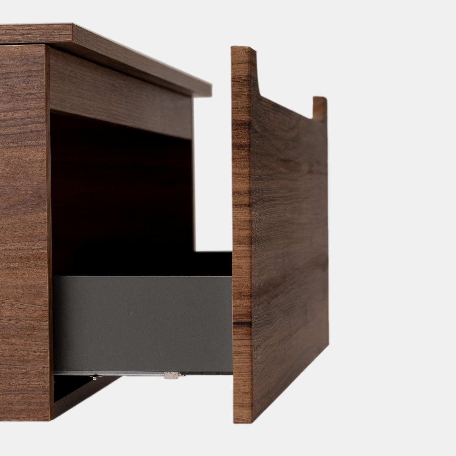 Mobile bagno sospeso 120 cm rovere deciso con top e specchio - Sleek