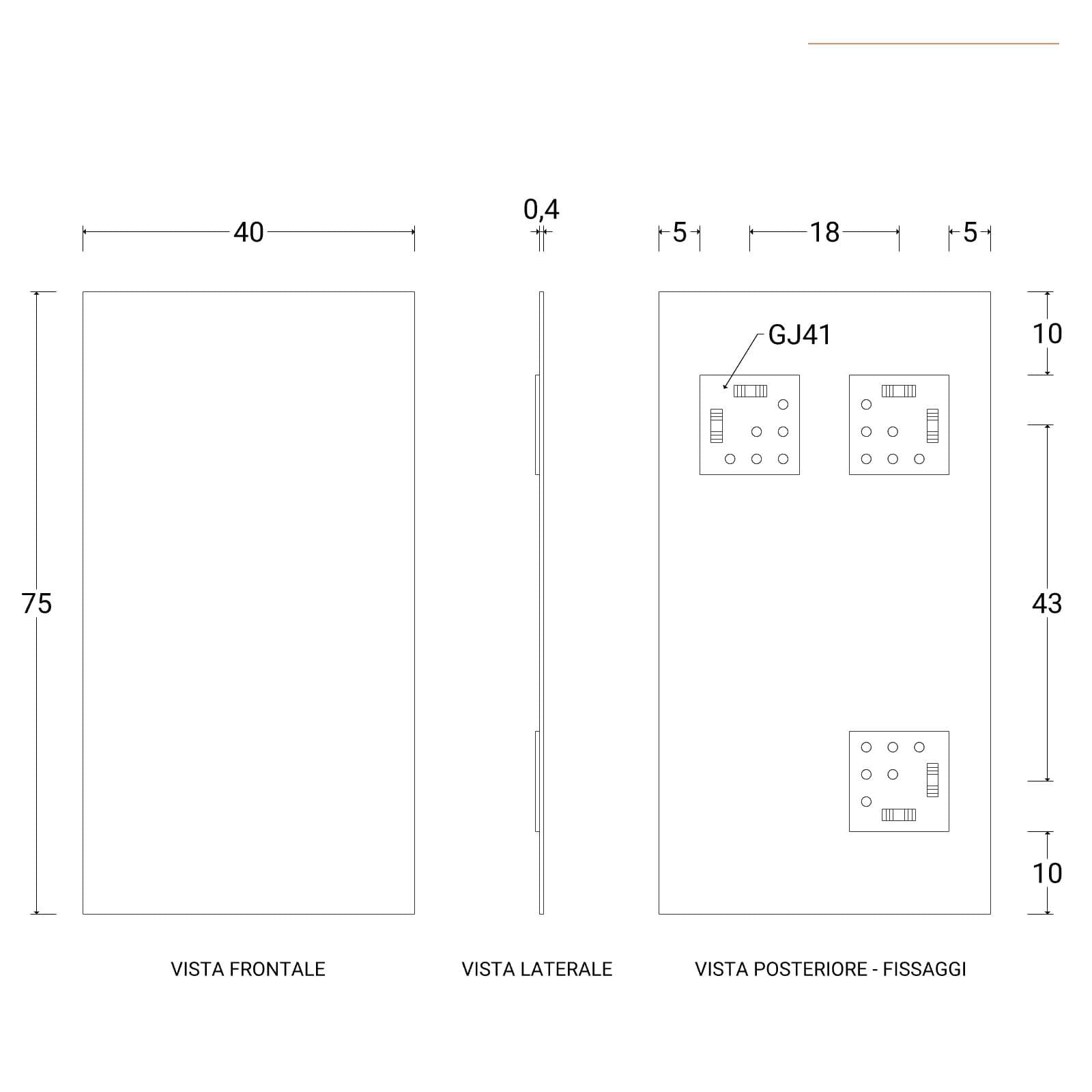 Mobile bagno sospeso 60 cm con lavabo integrato e specchio bianco opaco - Benjo