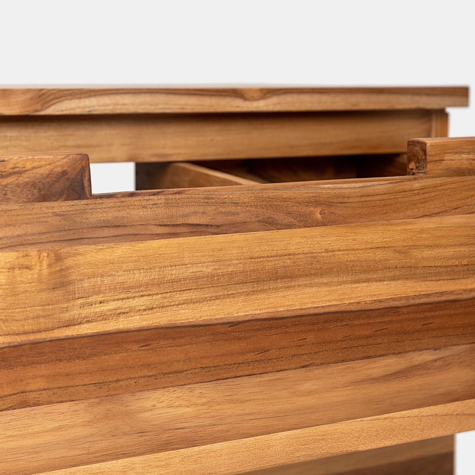 Mobile bagno sospeso 70 cm con 2 cassetti in legno teak chiaro - Kala