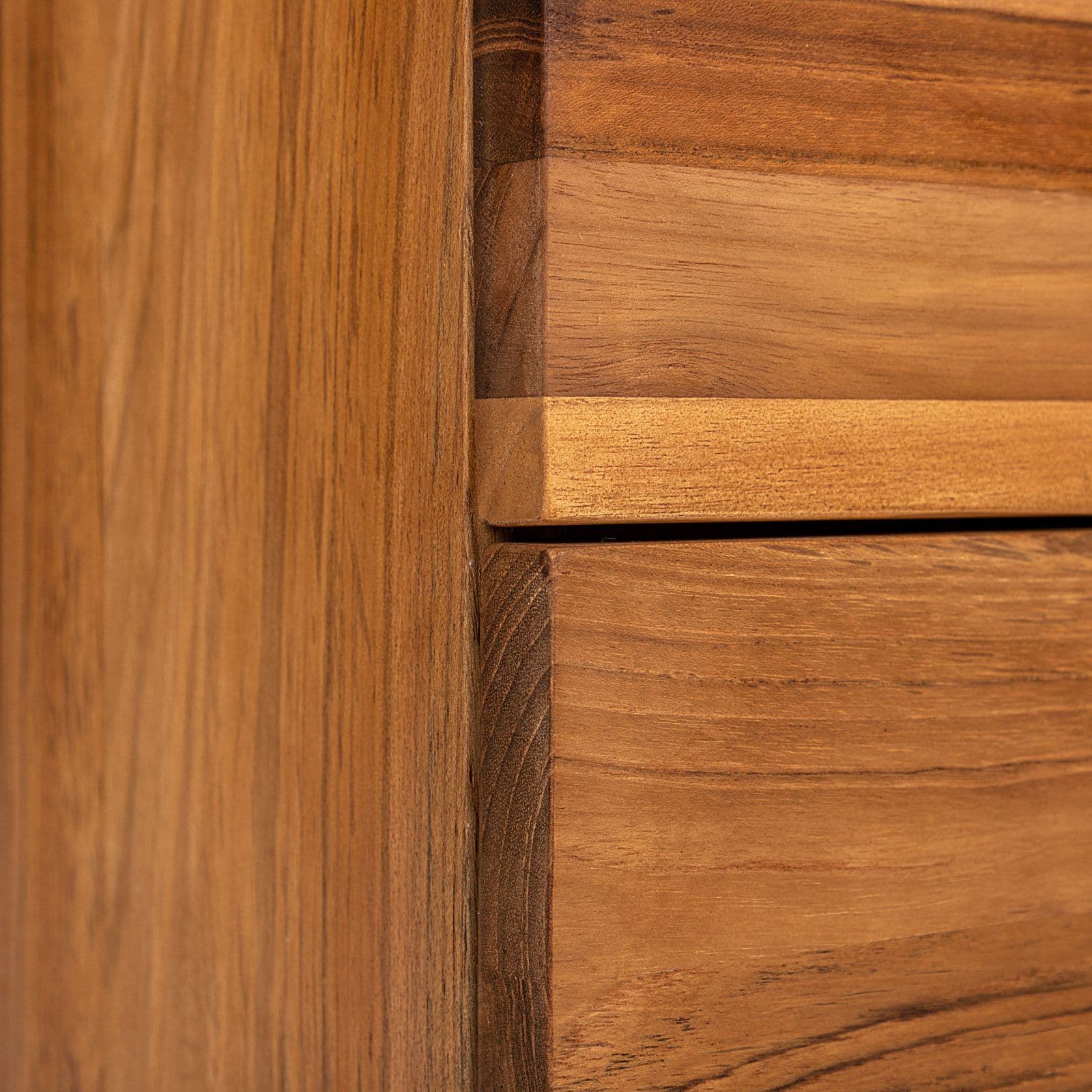 Mobile bagno sospeso 70 cm con 2 cassetti in legno teak chiaro - Kala