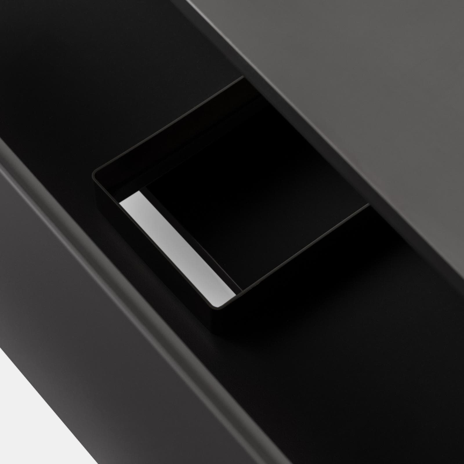 Mobile bagno sospeso 80 cm antracite con top e specchio - Sleek
