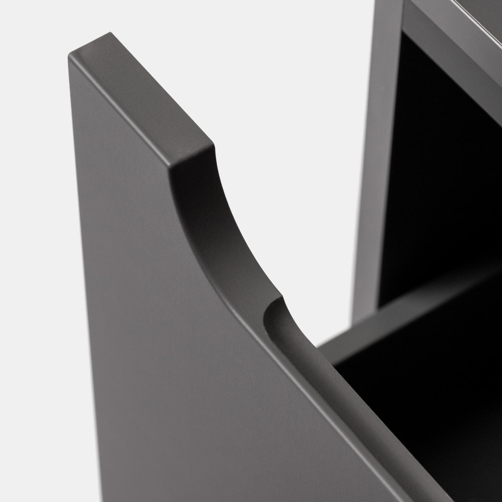 Mobile bagno sospeso 80 cm antracite con top e specchio - Sleek