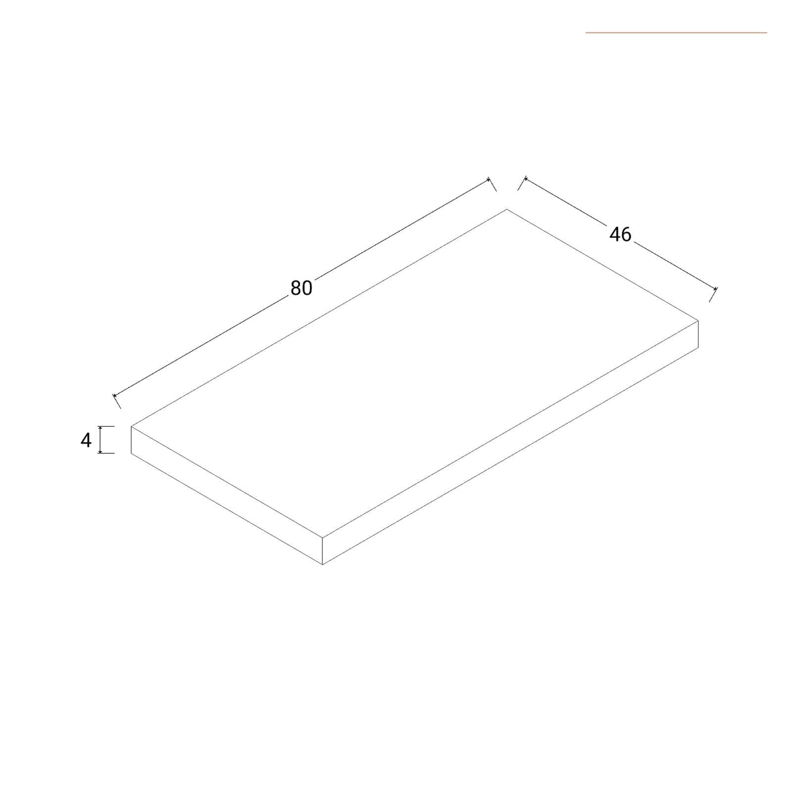 Mobile bagno sospeso 80 cm blu satinato con top rovere gold e specchio - Anami