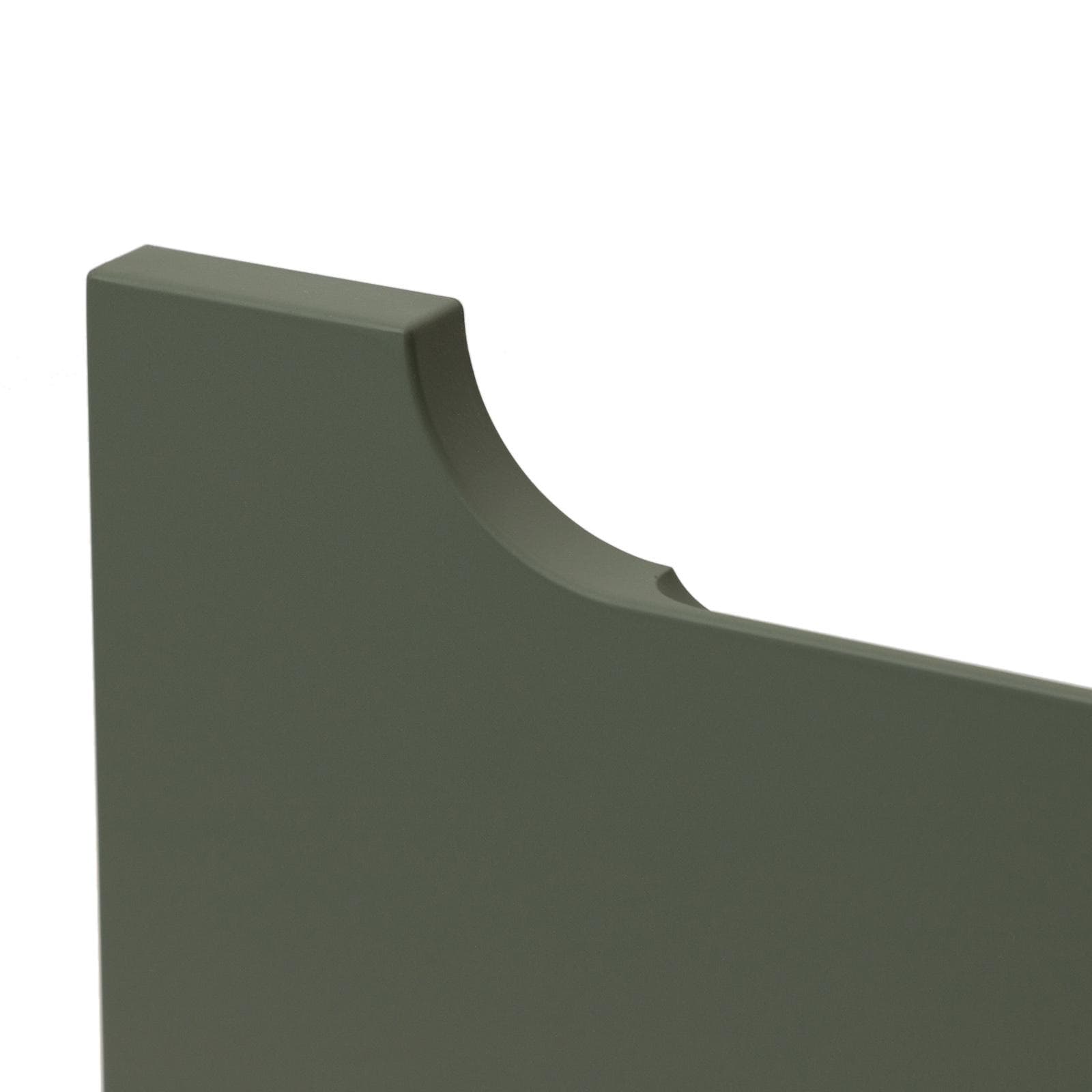 Mobile bagno sospeso 80 cm verde cemento con top e specchio - Sleek