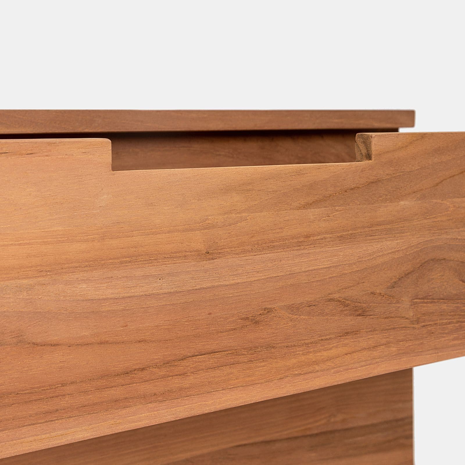 Mobile bagno sospeso 90 cm con 2 cassetti in legno teak naturale - Kala