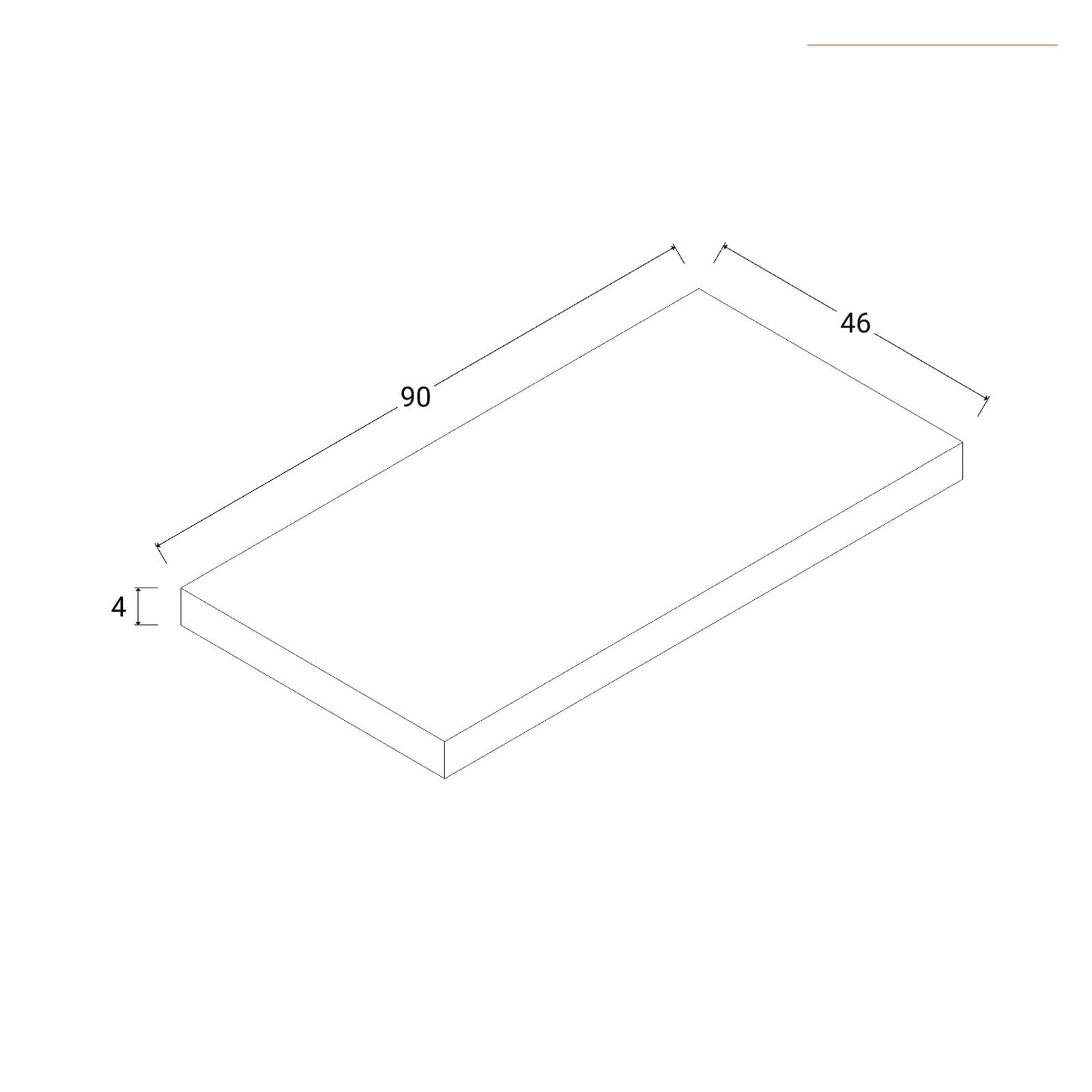Mobile bagno sospeso 90 cm white satinato con vano a giorno reversibile e top rovere gold con specchio - Anami