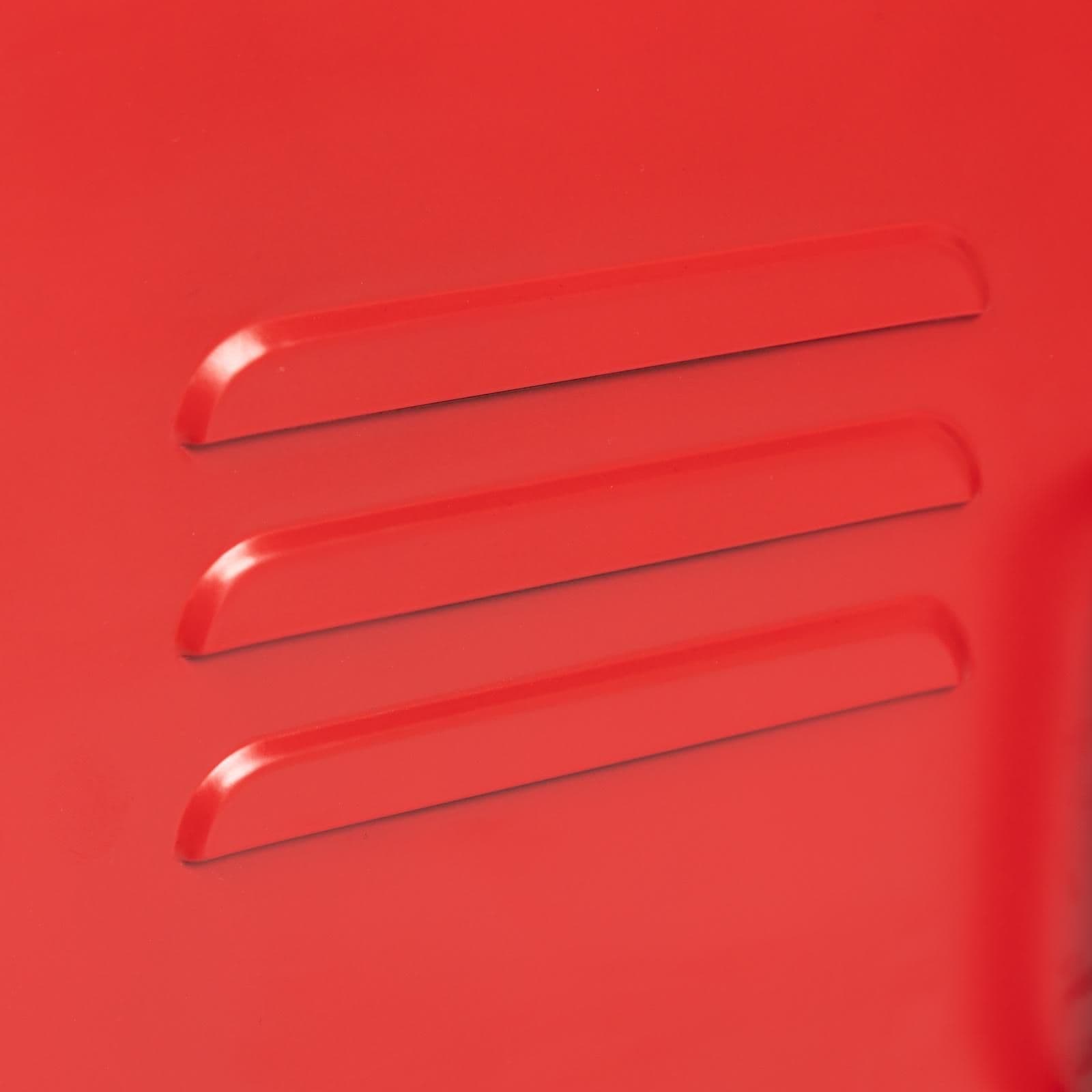 Mobile basso 60x49h cm in acciaio rosso con 2 ante e ruote - Latino