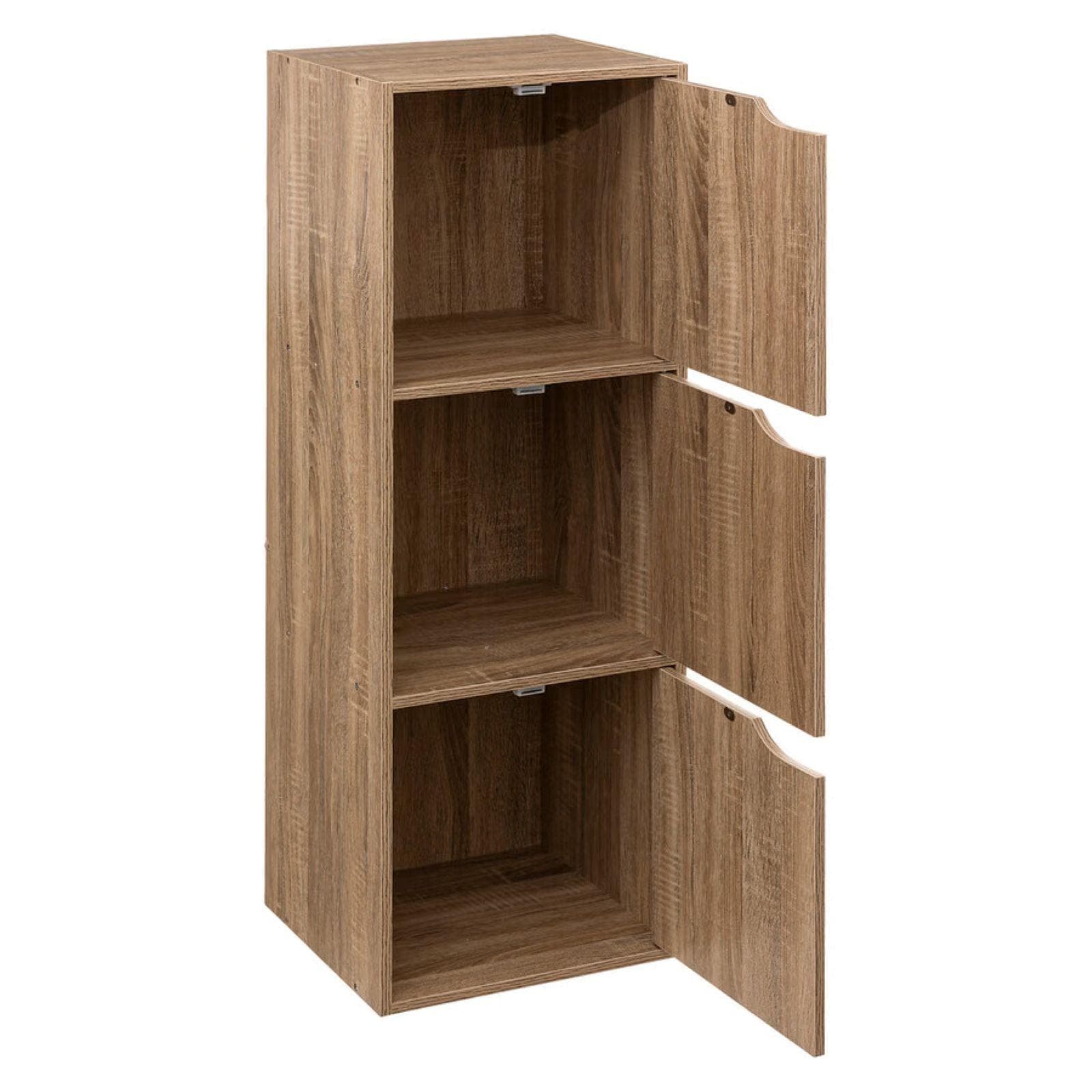 Mobile contenitore 34x101h cm in legno effetto rovere con 3 ante - Bouderie