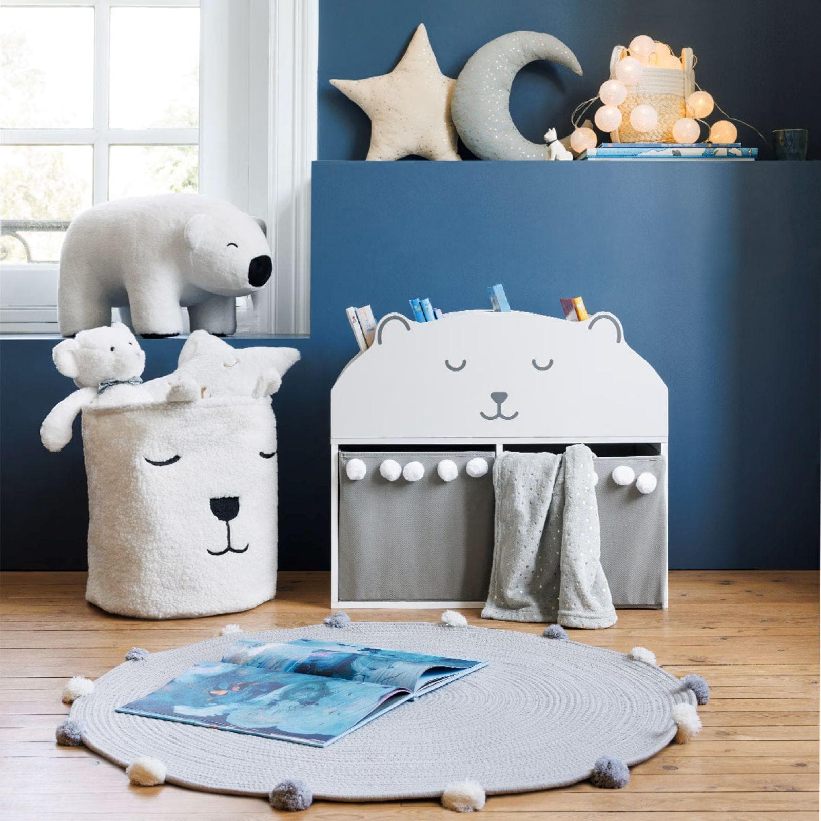 Mobile contenitore 56x64h cm in legno bianco - Kids