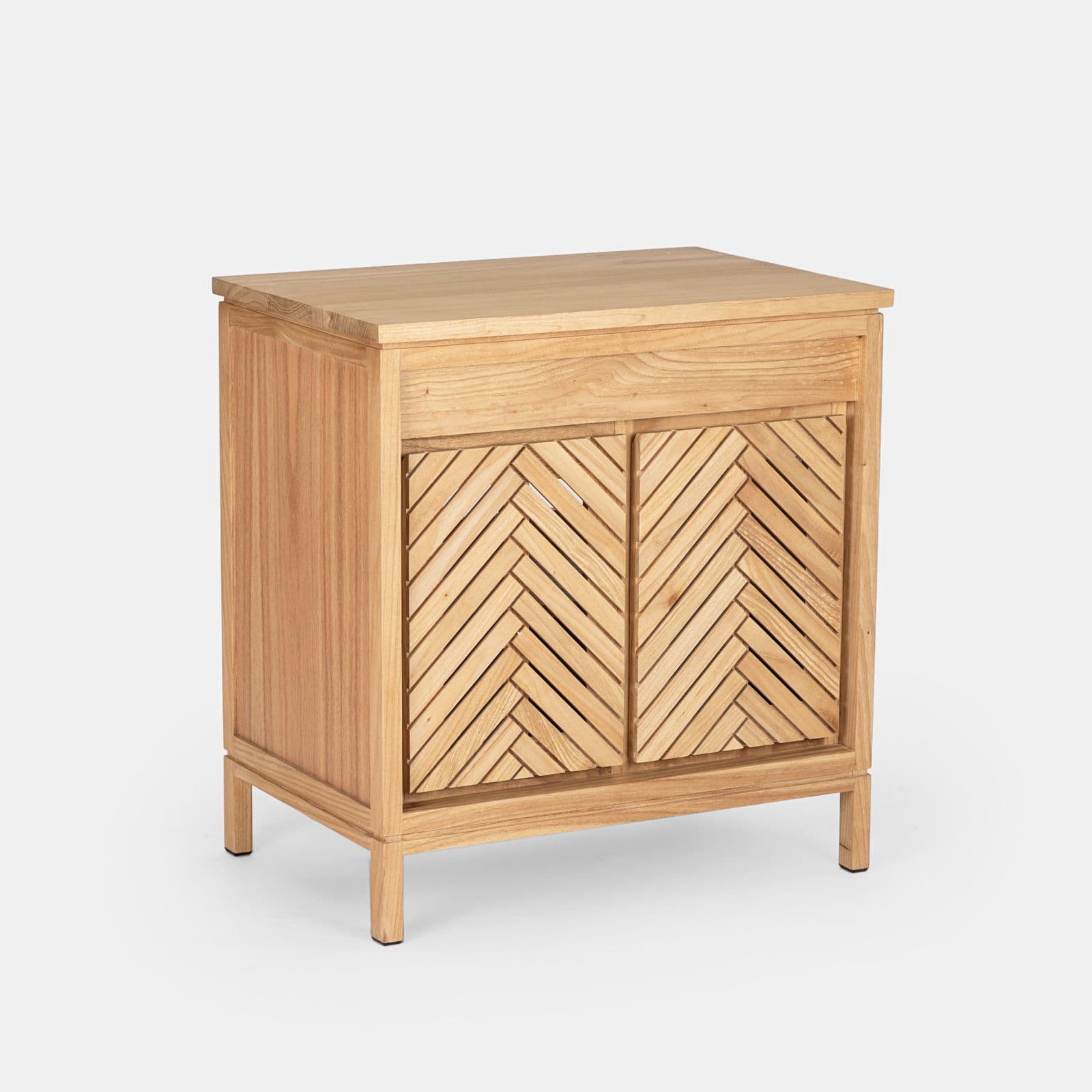 Mobile da bagno 80 cm con 2 ante in legno mindi - Botanica