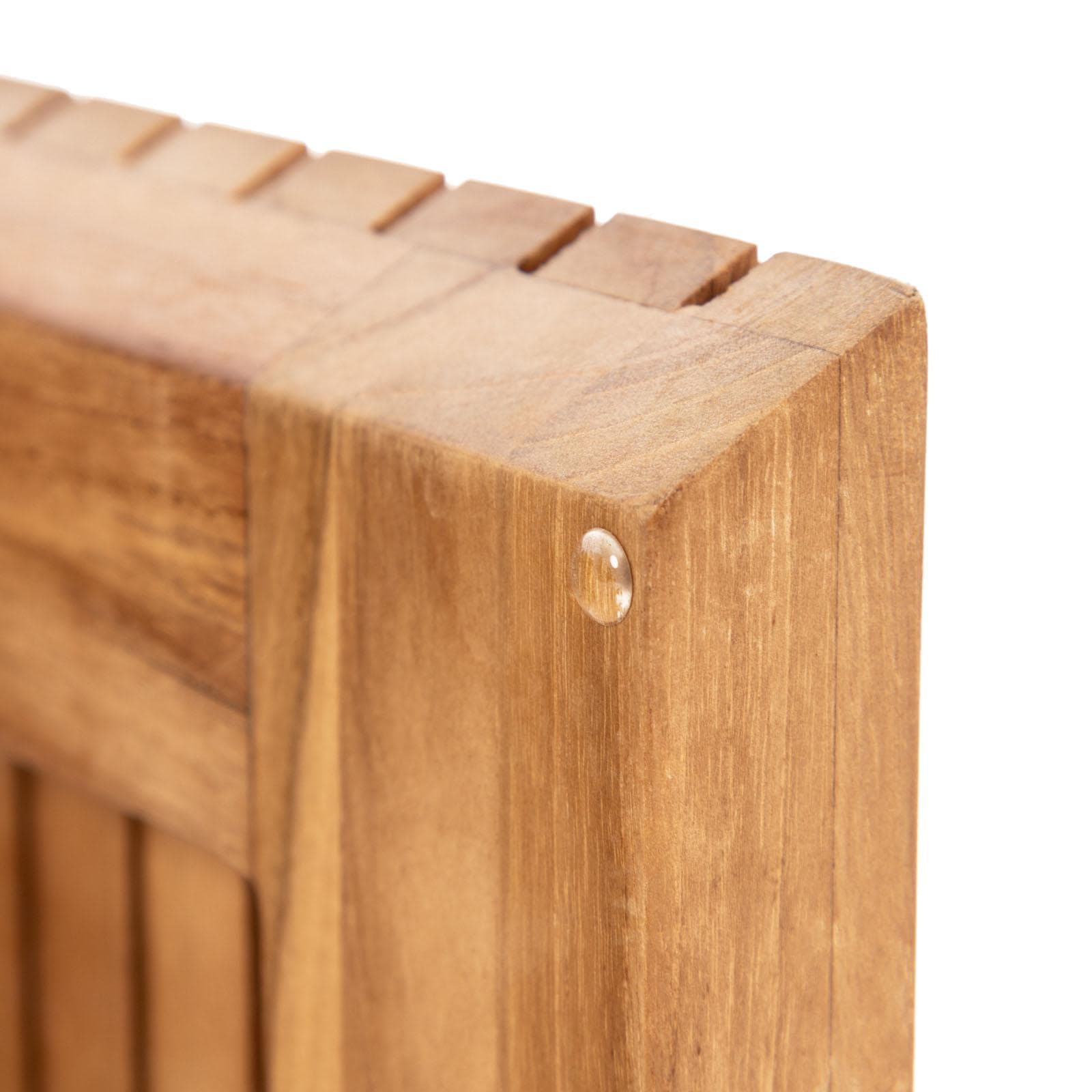 Mobile da bagno sospeso cannettato 60 cm profondo 50 cm in teak - Azul