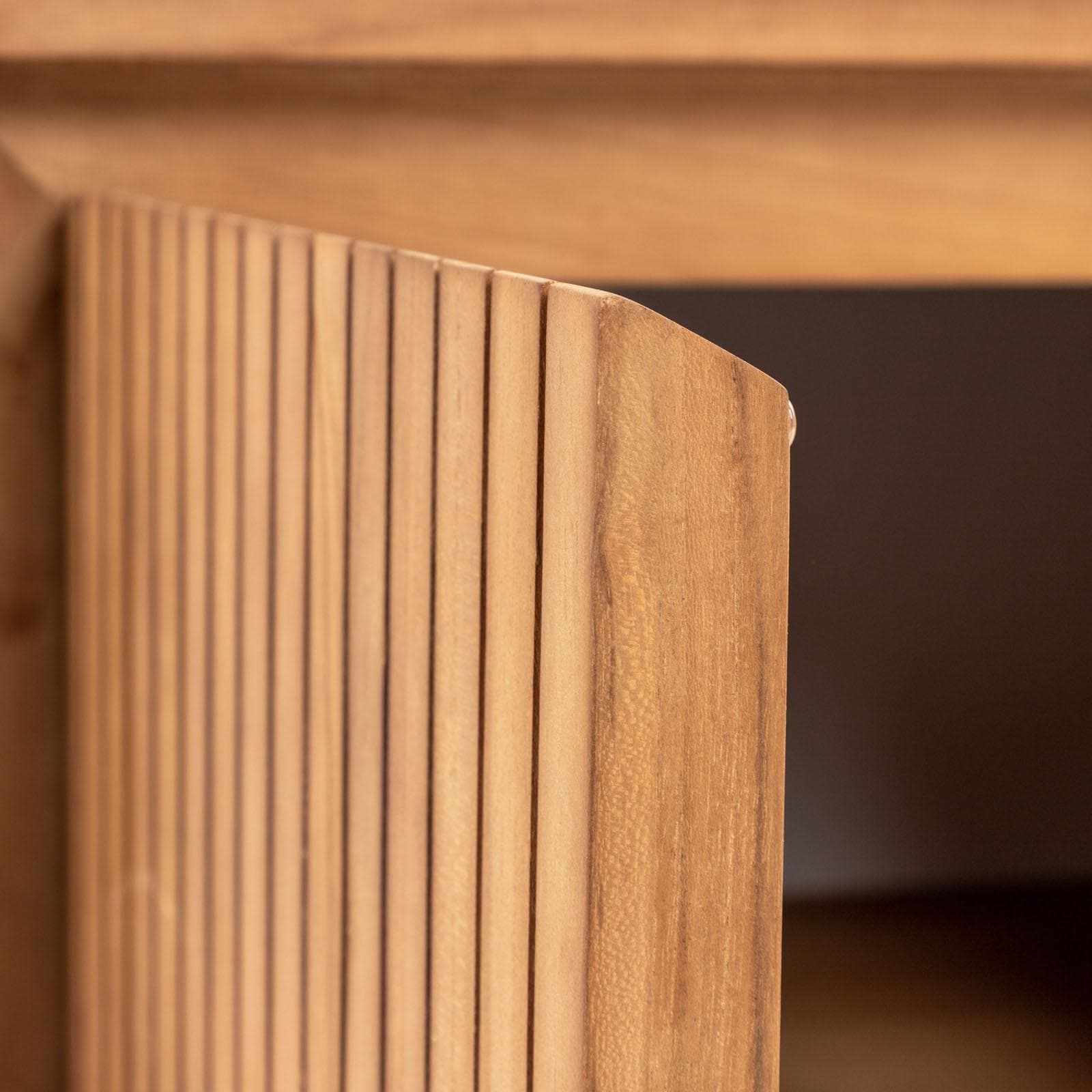 Mobile da bagno cannettato sospeso 80 cm in teak - Azul