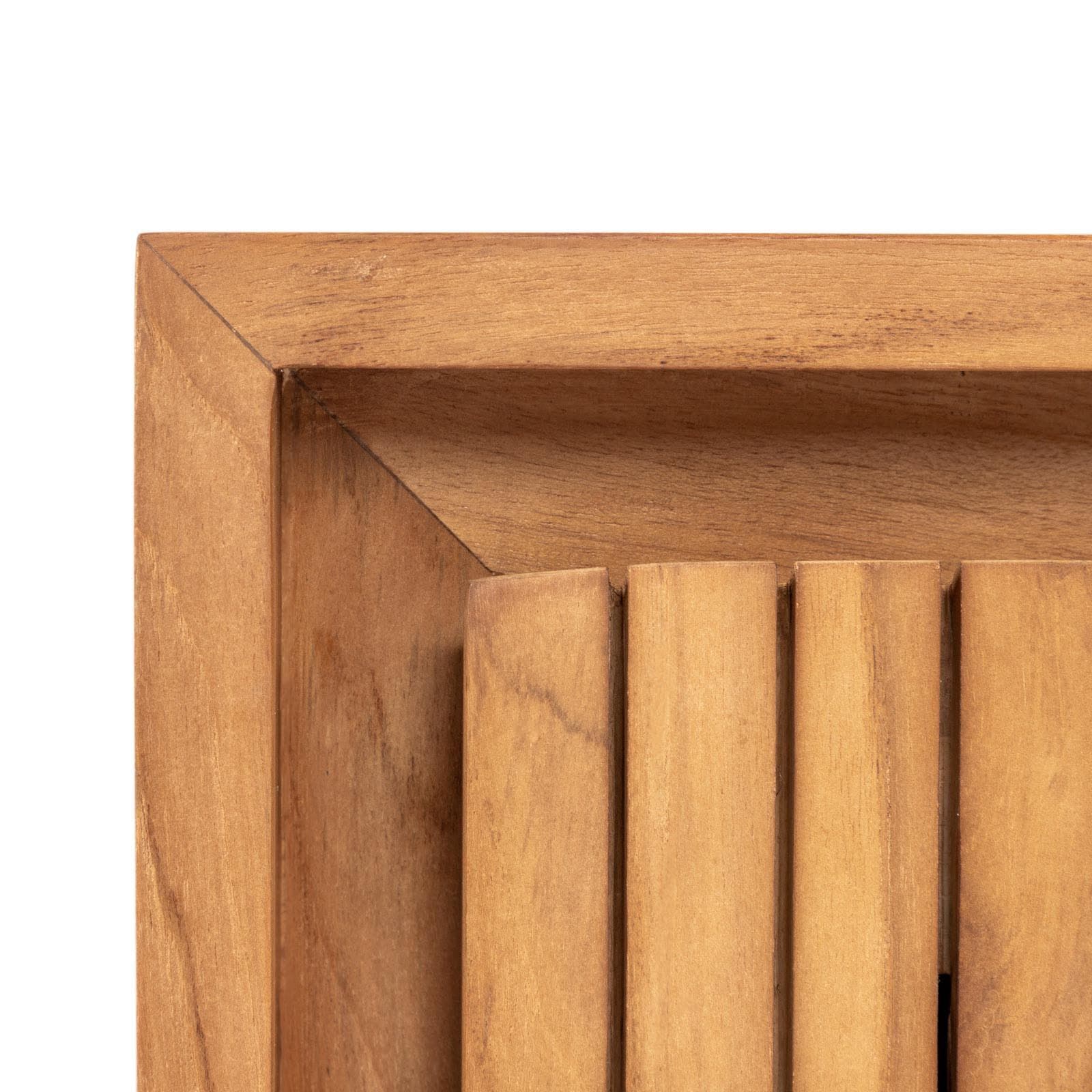 Mobile da bagno cannettato sospeso 80 cm in teak - Azul