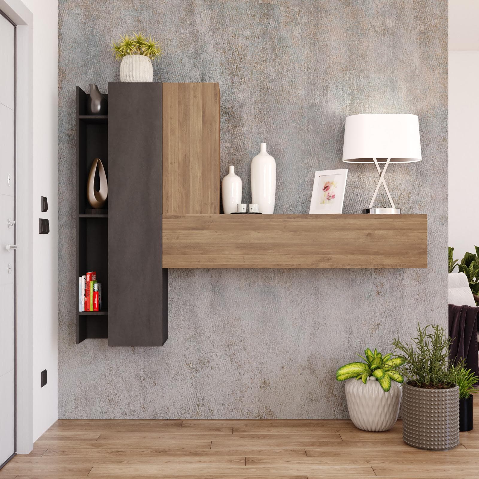 Mobile ingresso sospeso reversibile 185x138h mercure e lava - Clary