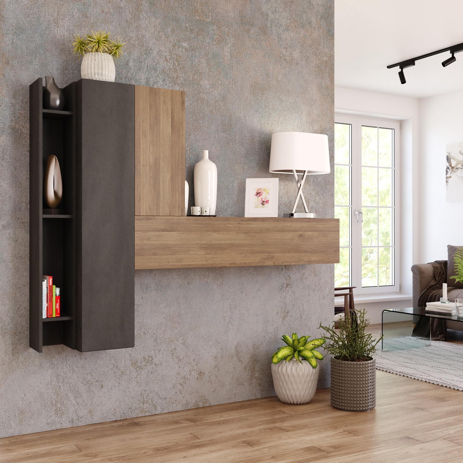 Mobile ingresso sospeso reversibile 185x138h mercure e lava - Clary