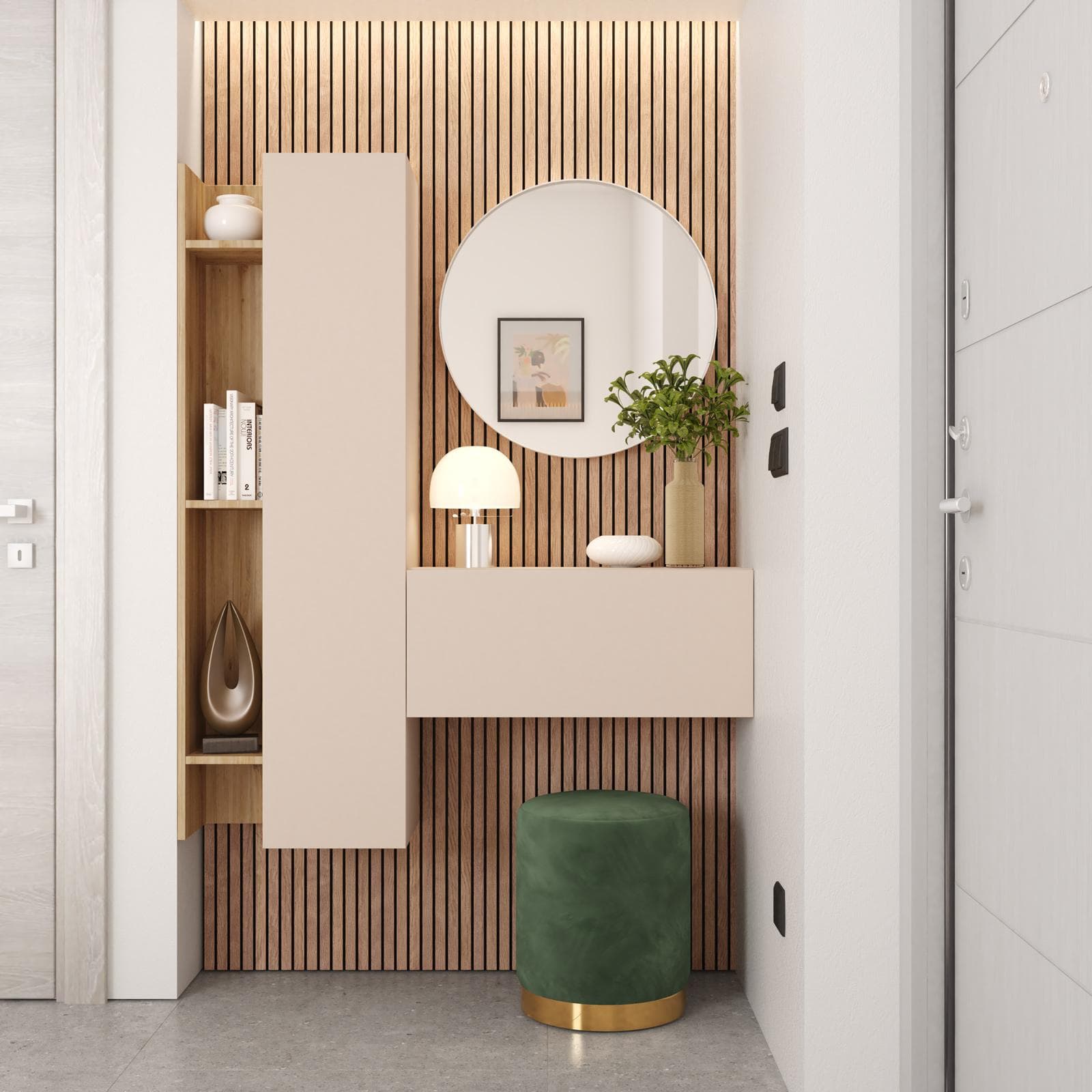 Mobile ingresso sospeso reversibile 116x138h cm cashmere e cadiz - Clary