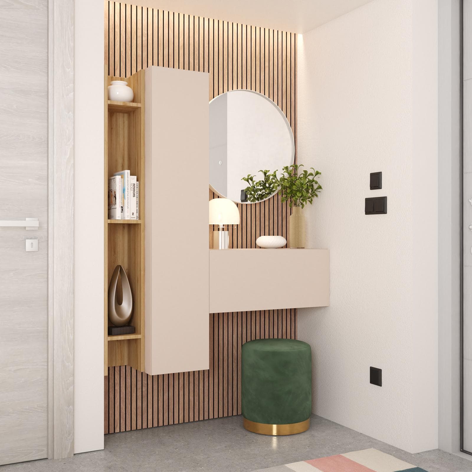 Mobile ingresso sospeso reversibile 116x138h cm cashmere e cadiz - Clary